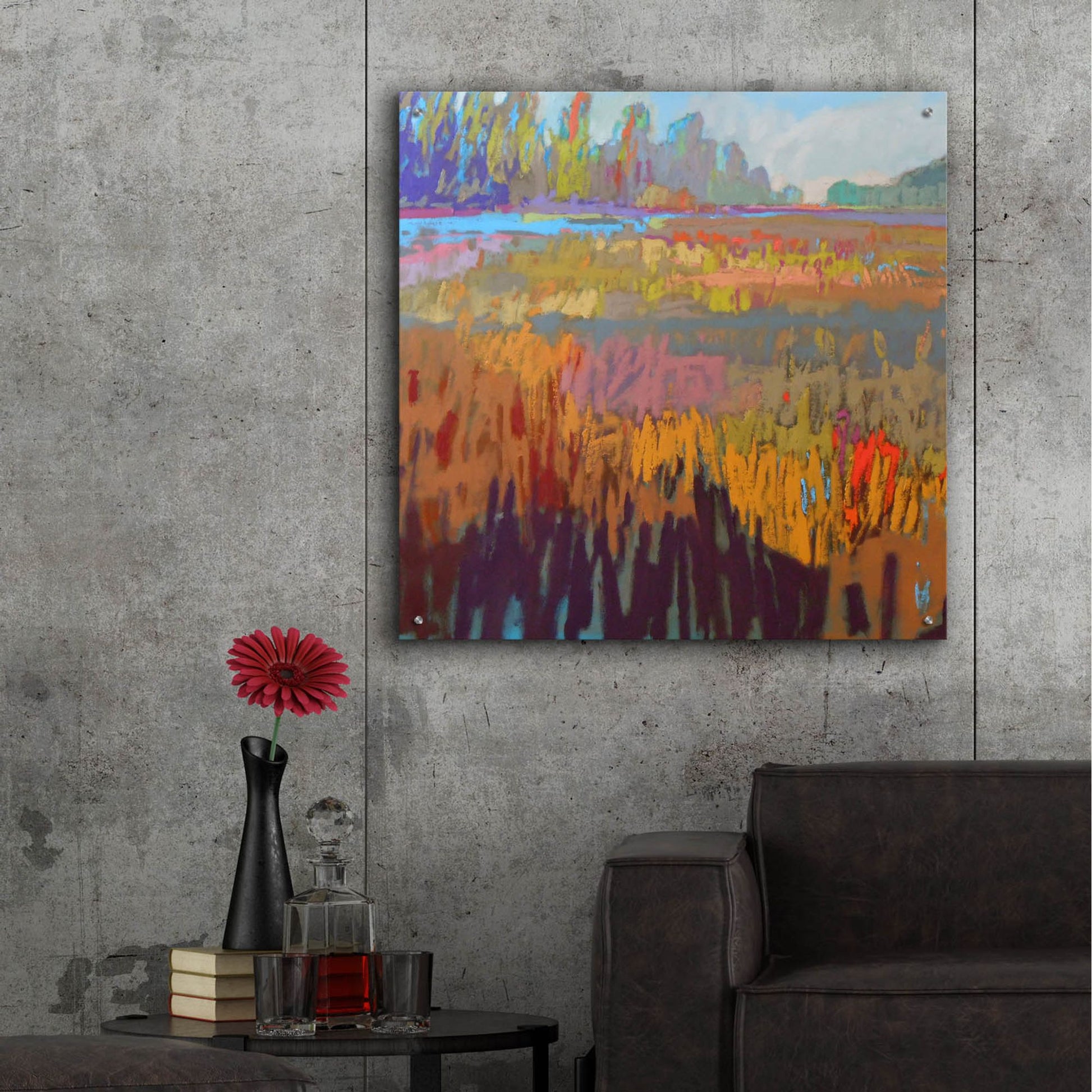 Epic Art ' Colorfield XXII' by Jane Schmidt, Acrylic Glass Wall Art,36x36