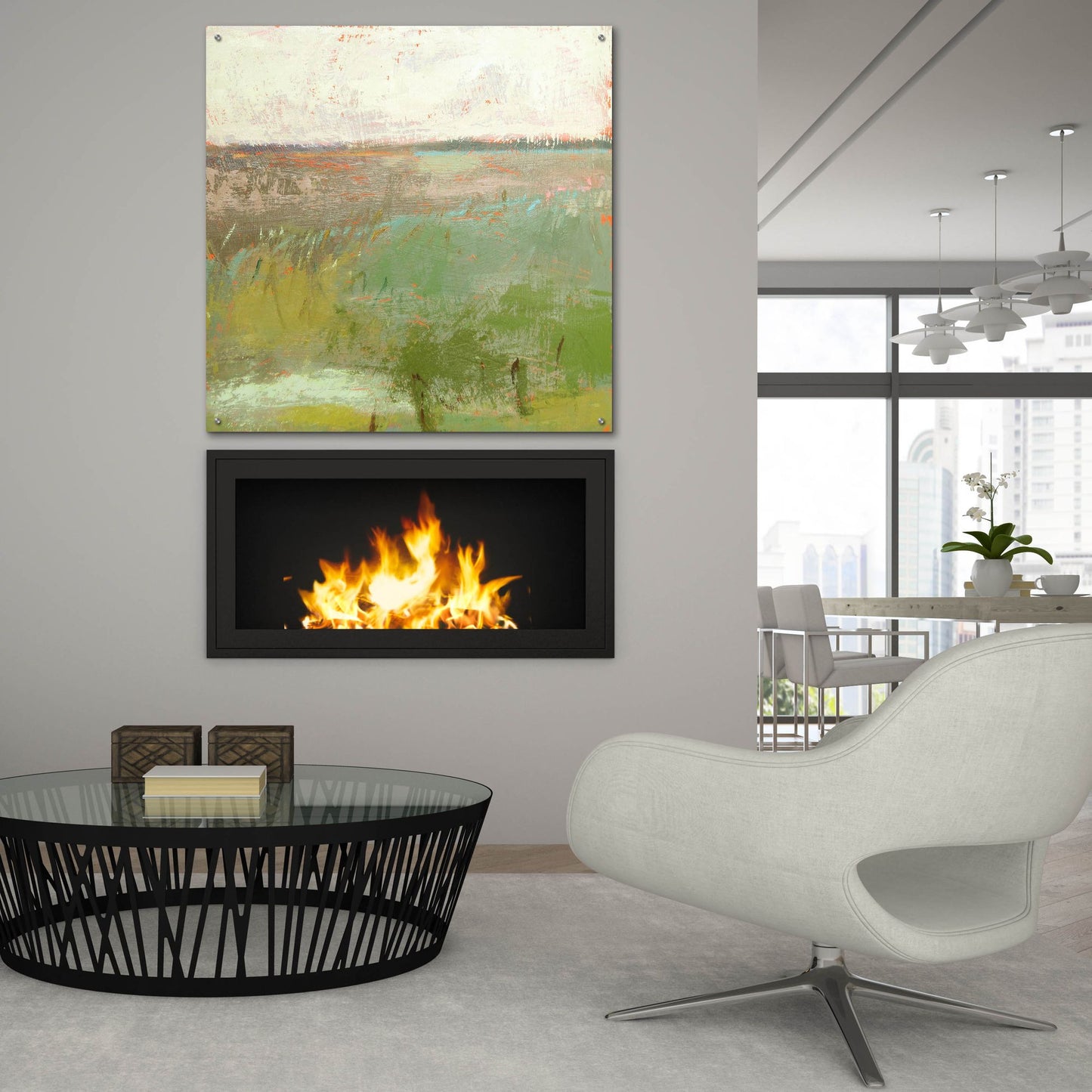 Epic Art ' Landscape II' by Jane Schmidt, Acrylic Glass Wall Art,36x36