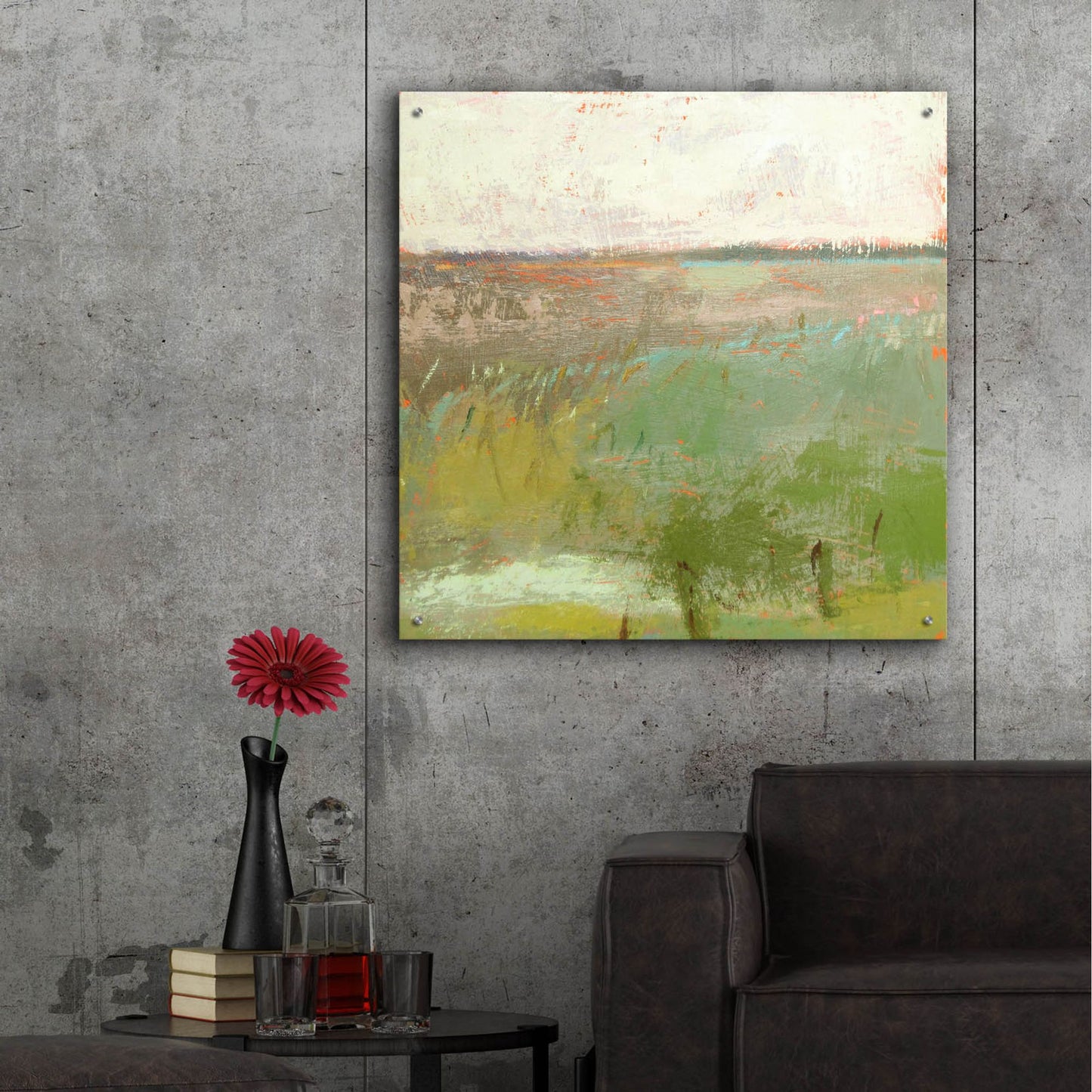 Epic Art ' Landscape II' by Jane Schmidt, Acrylic Glass Wall Art,36x36