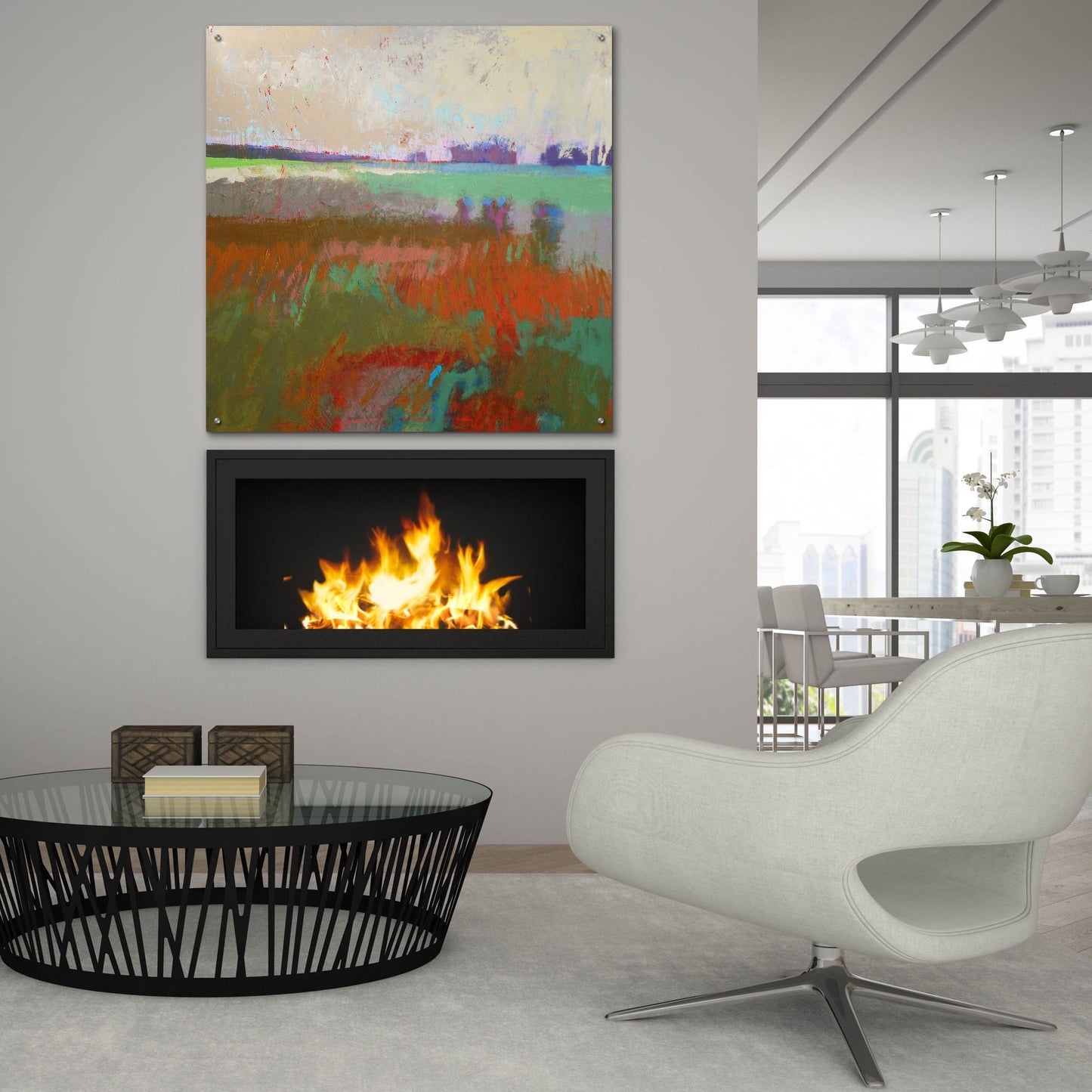 Epic Art ' Panorama 2' by Jane Schmidt, Acrylic Glass Wall Art,36x36