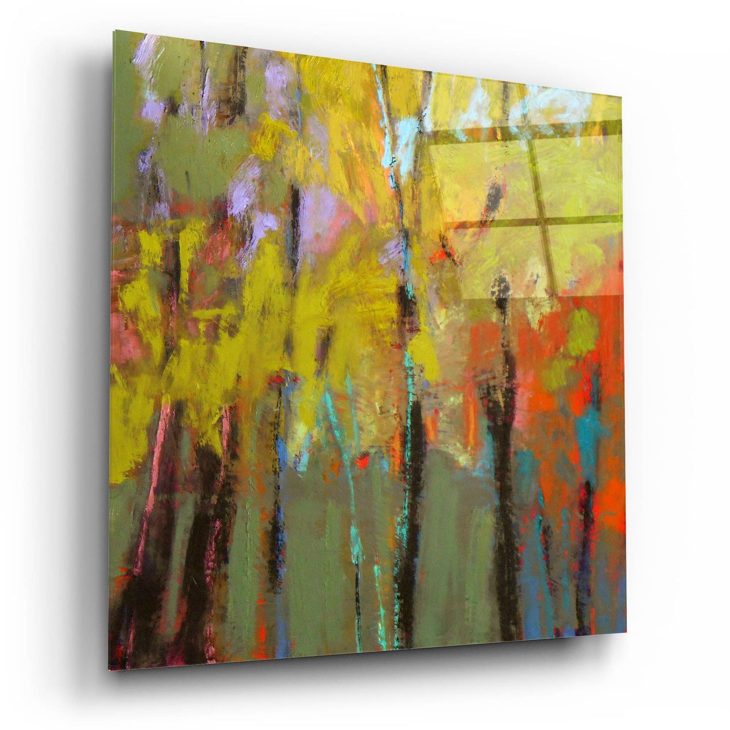 Epic Art ' Trees Three' by Jane Schmidt, Acrylic Glass Wall Art,12x12