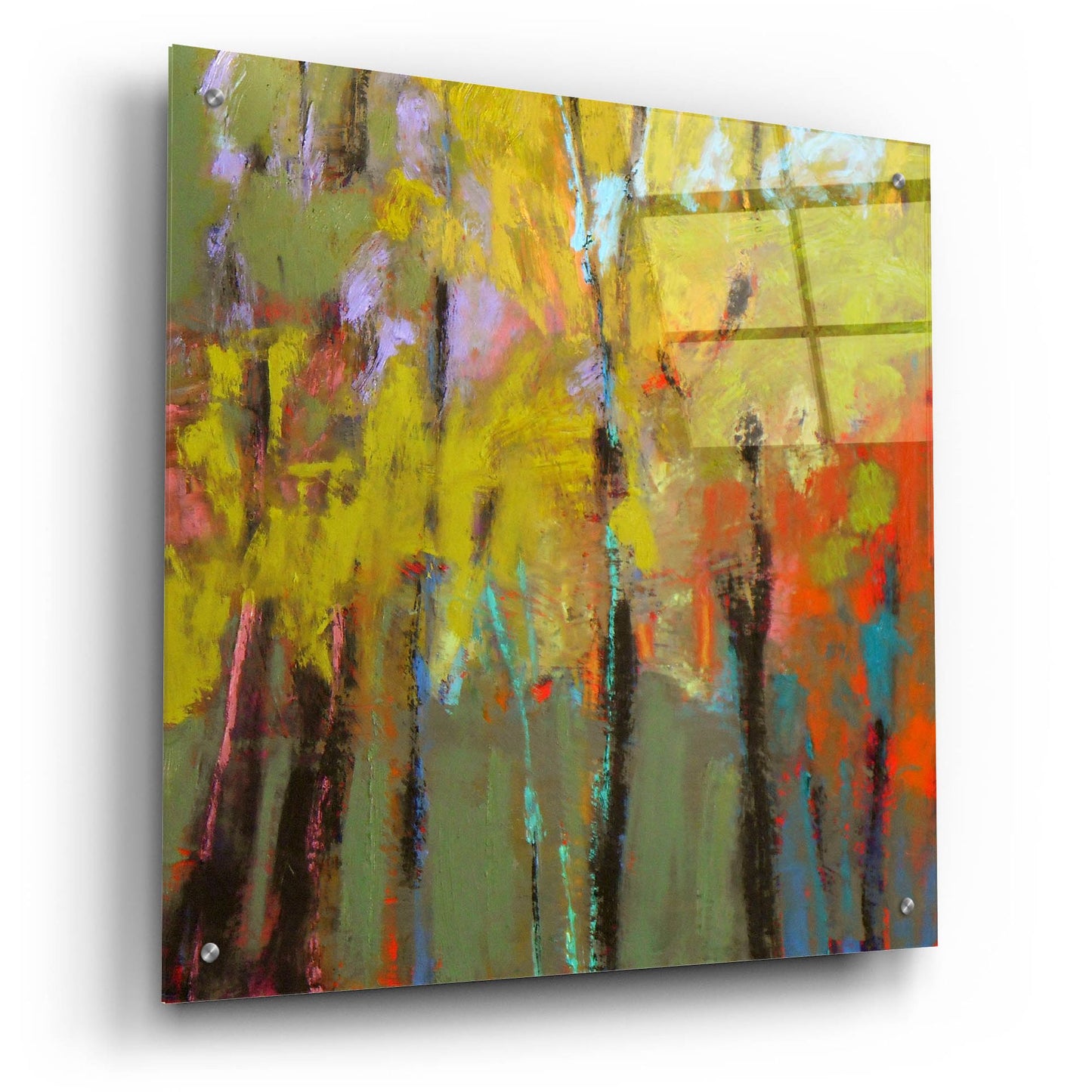 Epic Art ' Trees Three' by Jane Schmidt, Acrylic Glass Wall Art,24x24