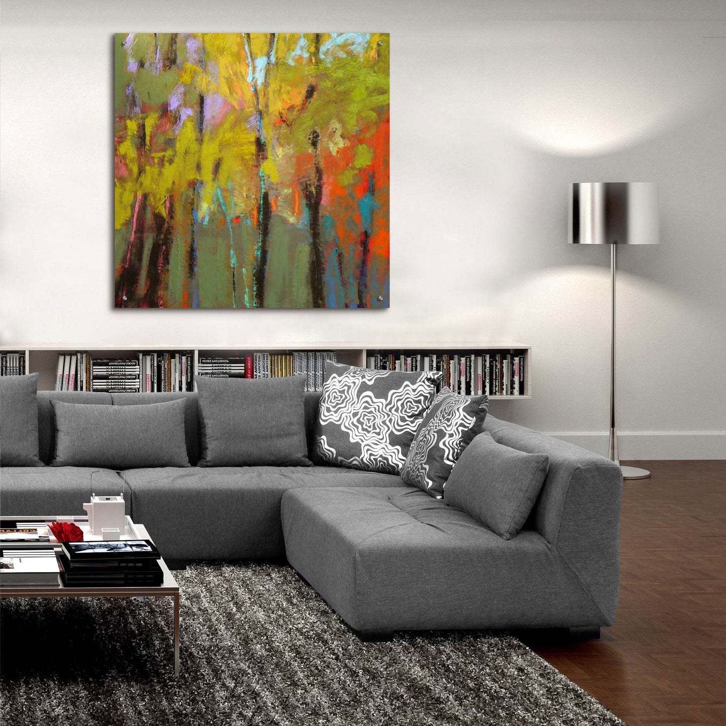 Epic Art ' Trees Three' by Jane Schmidt, Acrylic Glass Wall Art,36x36