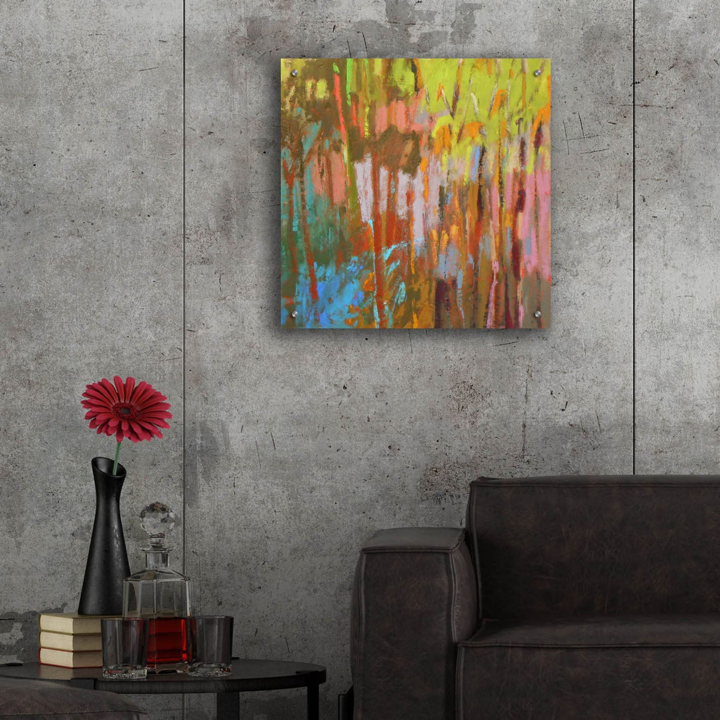 Epic Art ' Trees Two' by Jane Schmidt, Acrylic Glass Wall Art,24x24