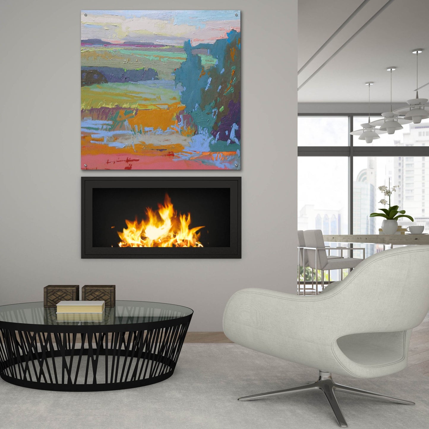 Epic Art ' View I' by Jane Schmidt, Acrylic Glass Wall Art,36x36