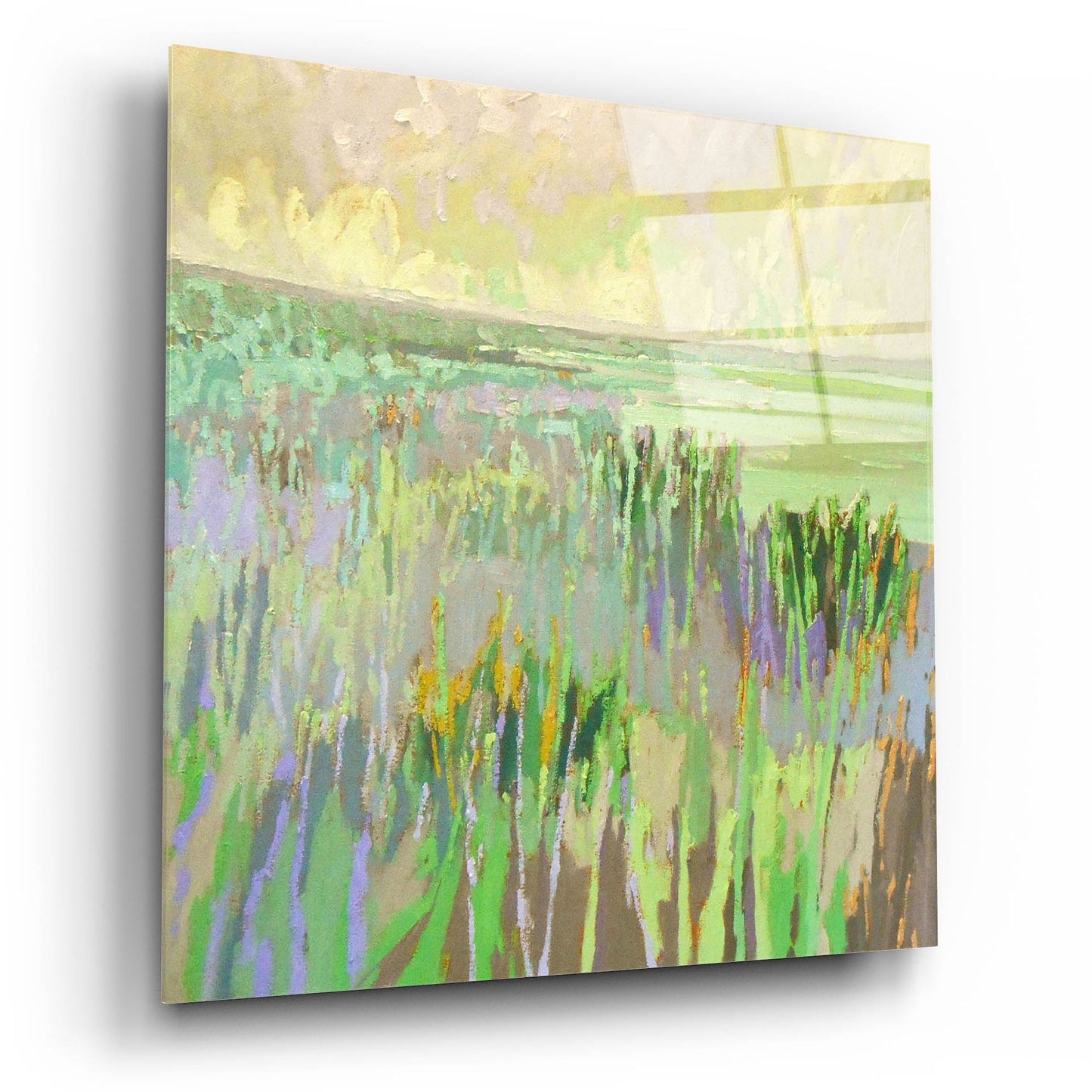 Epic Art ' Lake Shore III' by Jane Schmidt, Acrylic Glass Wall Art,12x12