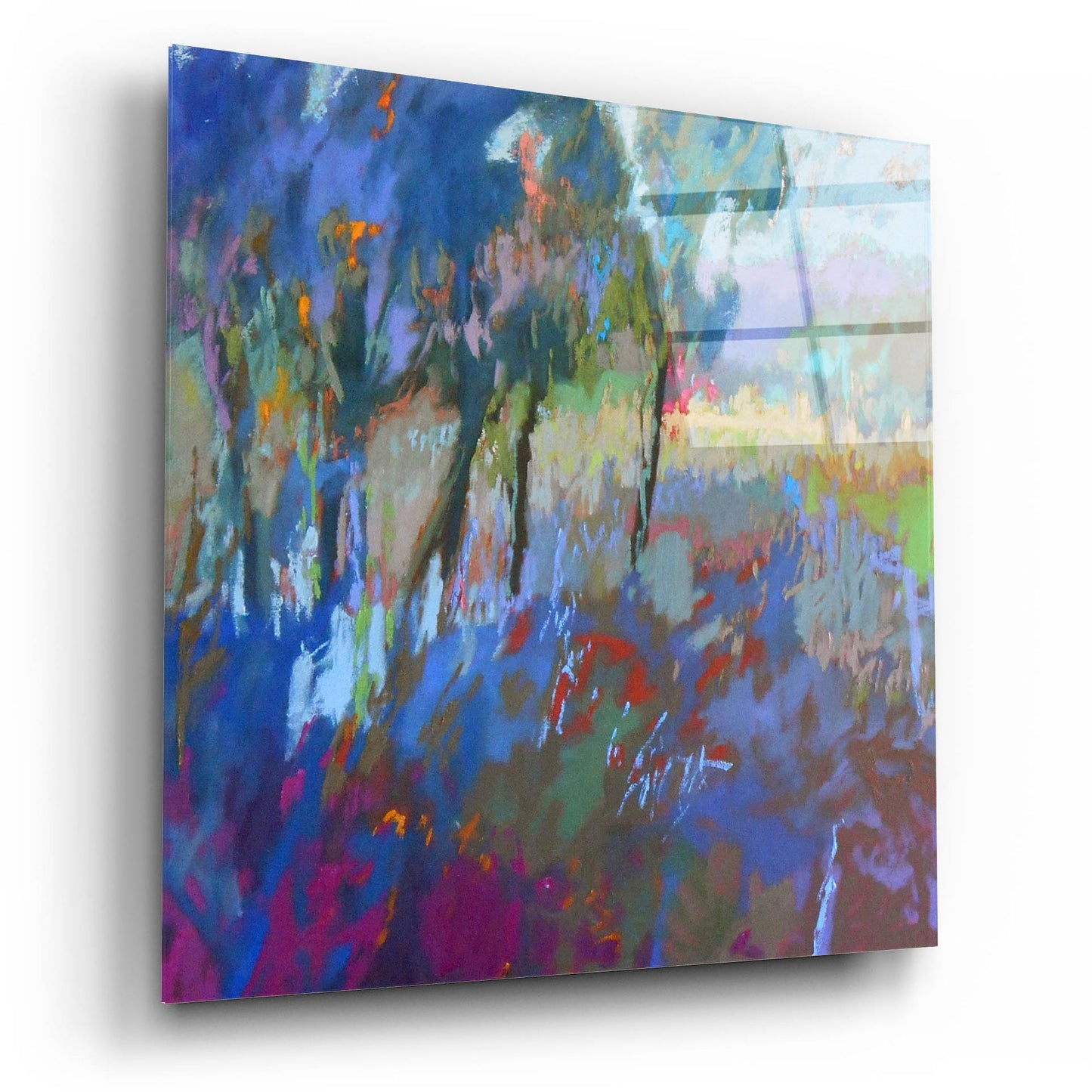 Epic Art ' Color Field 44' by Jane Schmidt, Acrylic Glass Wall Art,12x12