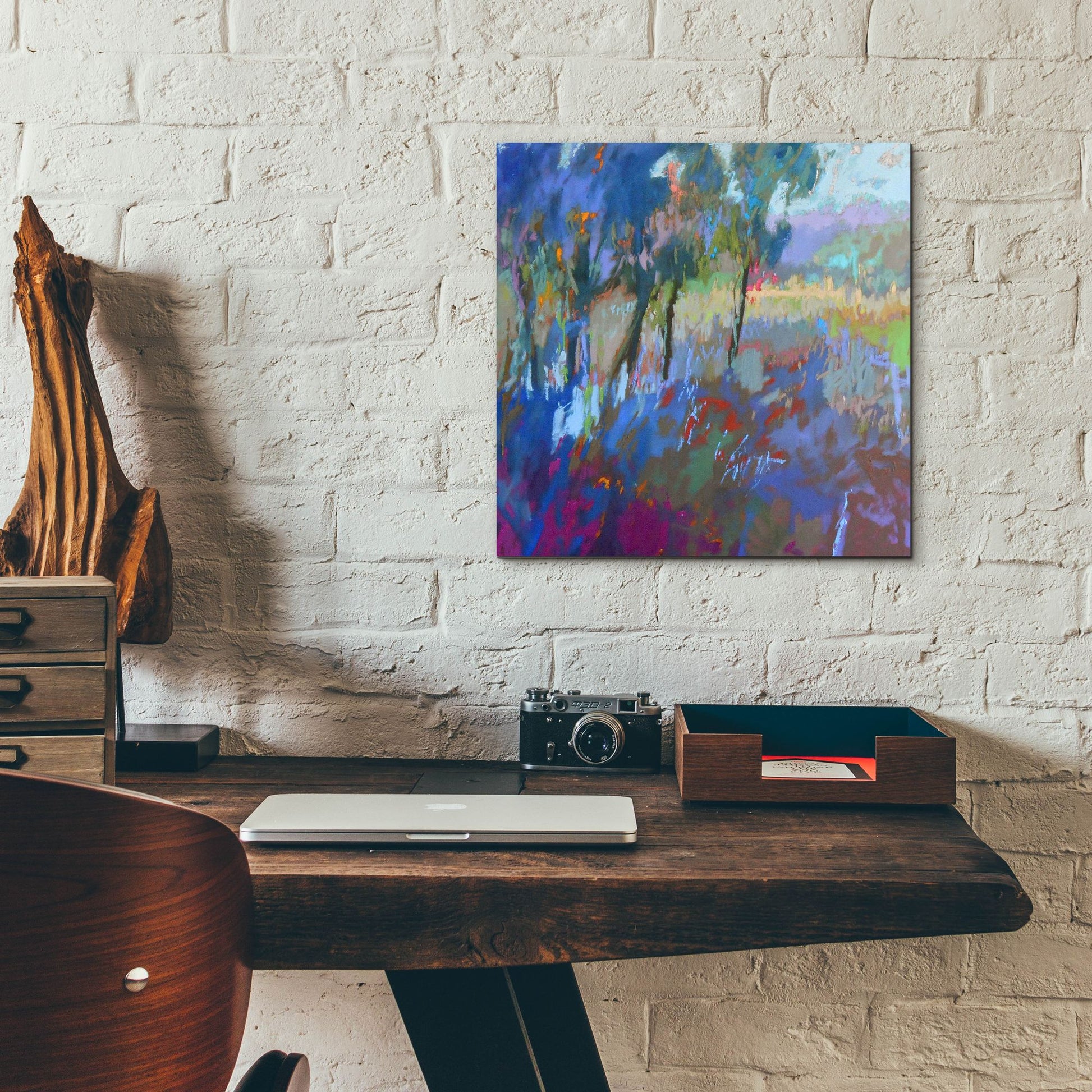 Epic Art ' Color Field 44' by Jane Schmidt, Acrylic Glass Wall Art,12x12