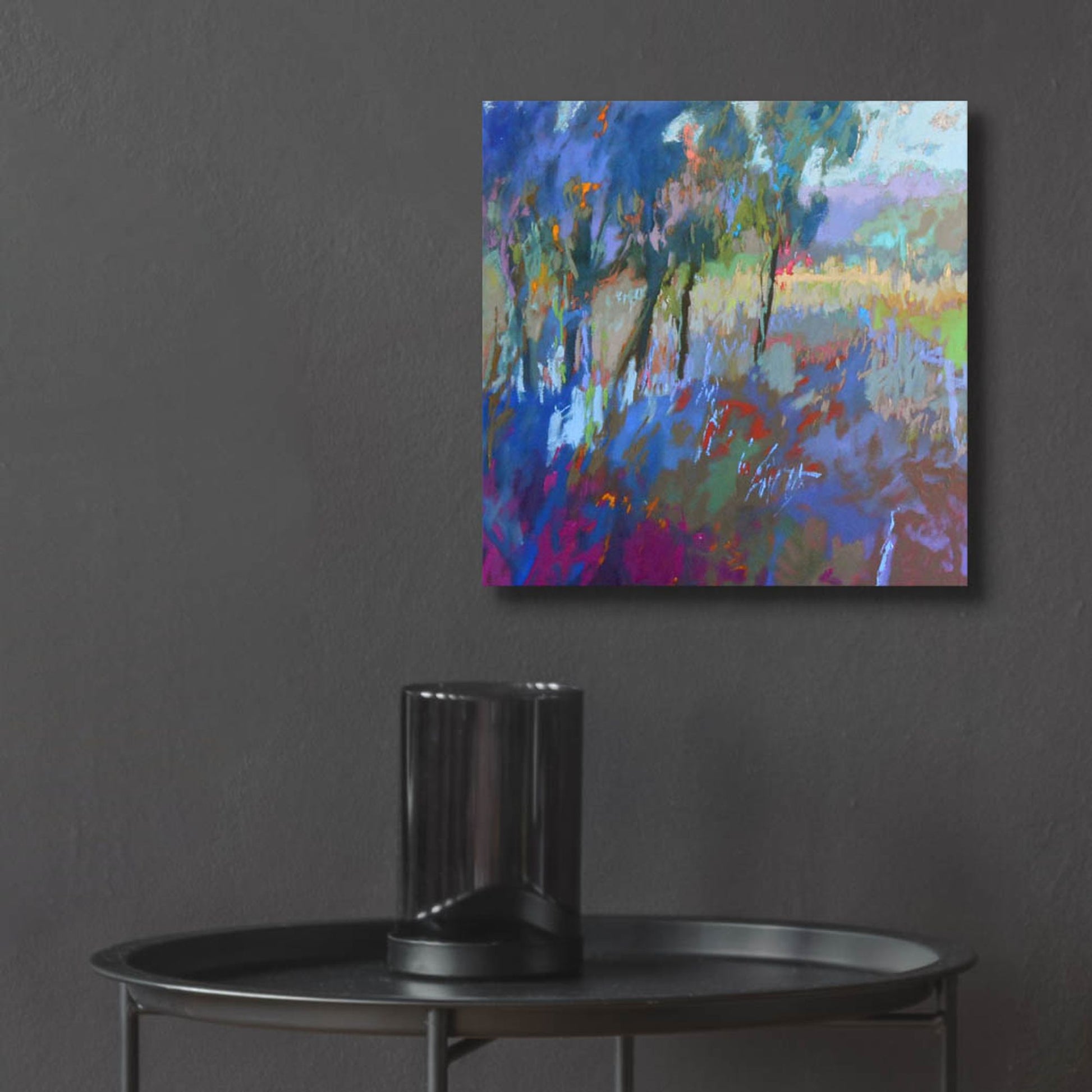 Epic Art ' Color Field 44' by Jane Schmidt, Acrylic Glass Wall Art,12x12