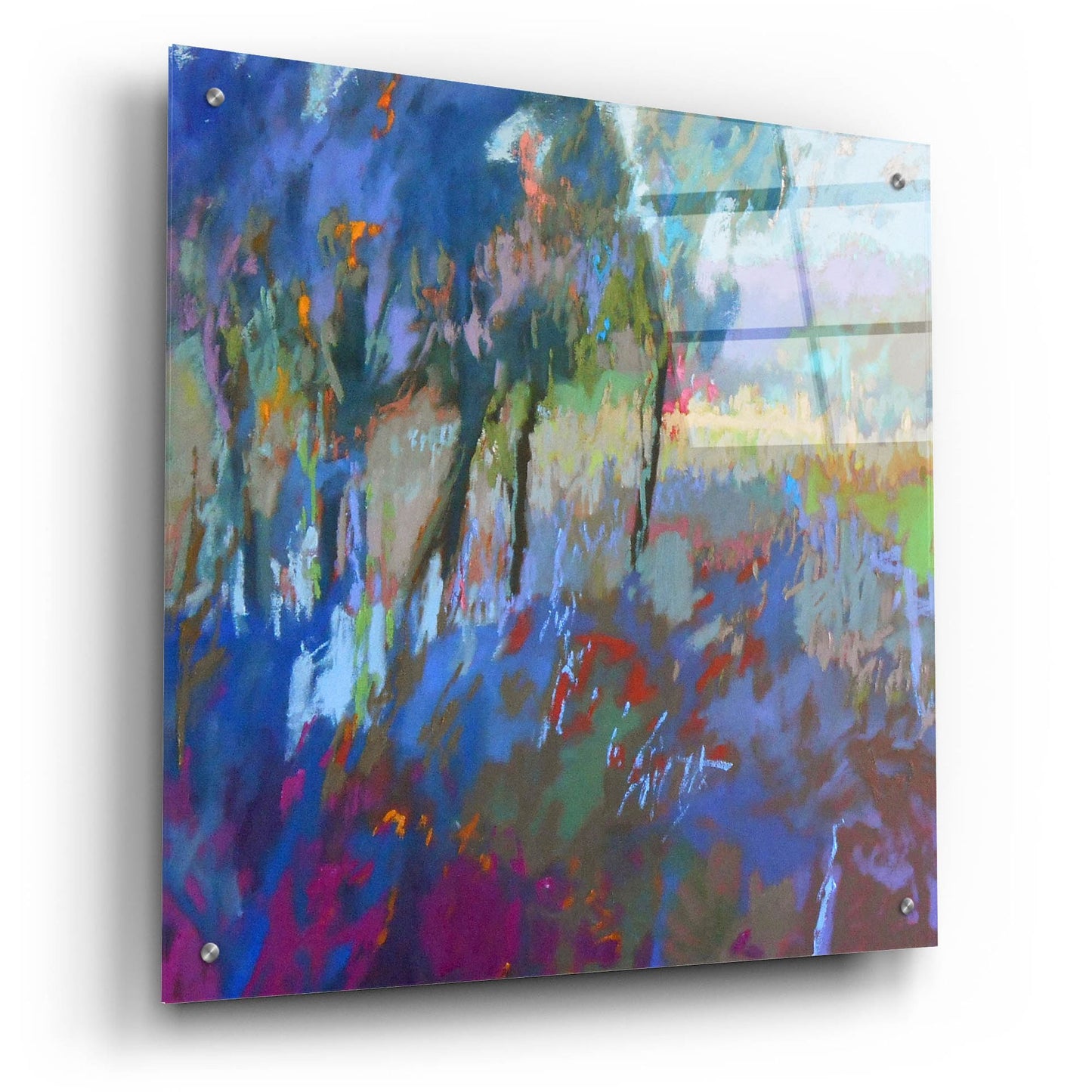 Epic Art ' Color Field 44' by Jane Schmidt, Acrylic Glass Wall Art,24x24