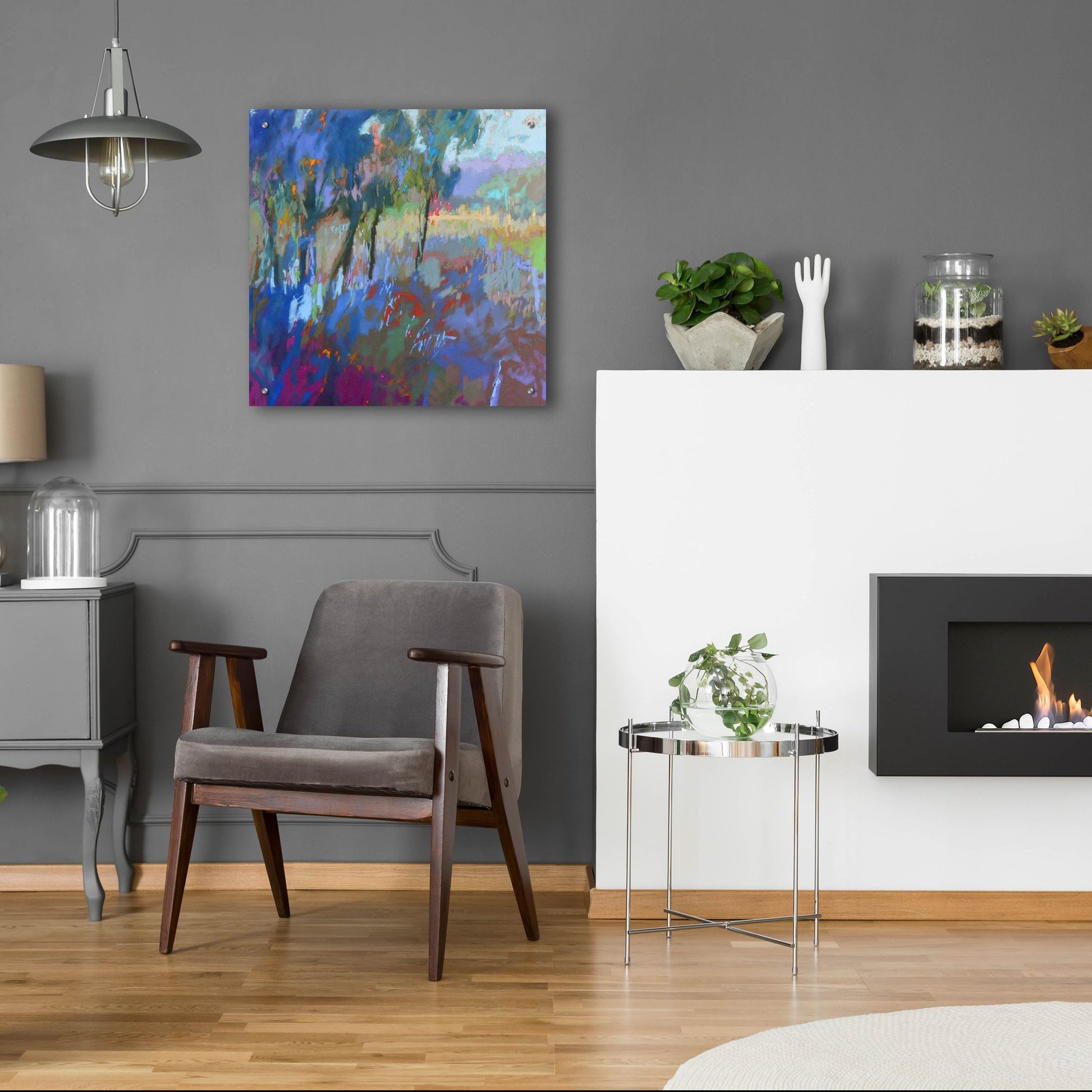 Epic Art ' Color Field 44' by Jane Schmidt, Acrylic Glass Wall Art,24x24