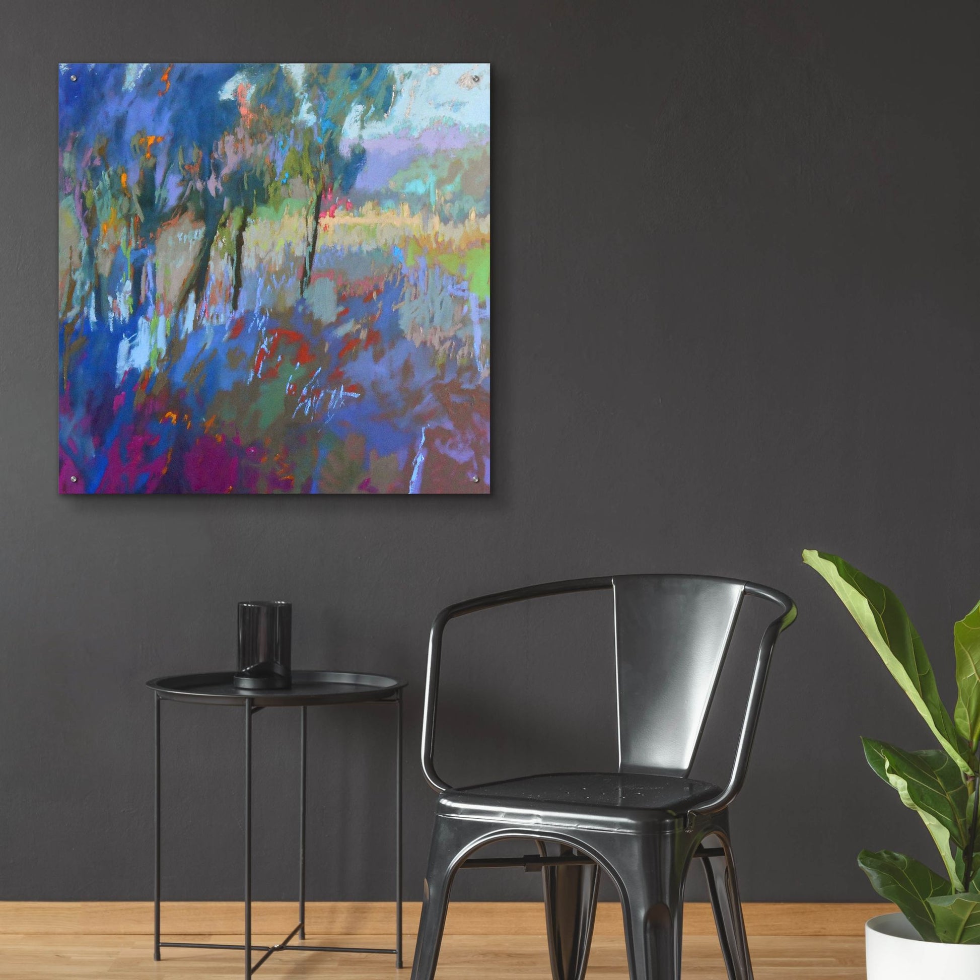 Epic Art ' Color Field 44' by Jane Schmidt, Acrylic Glass Wall Art,36x36