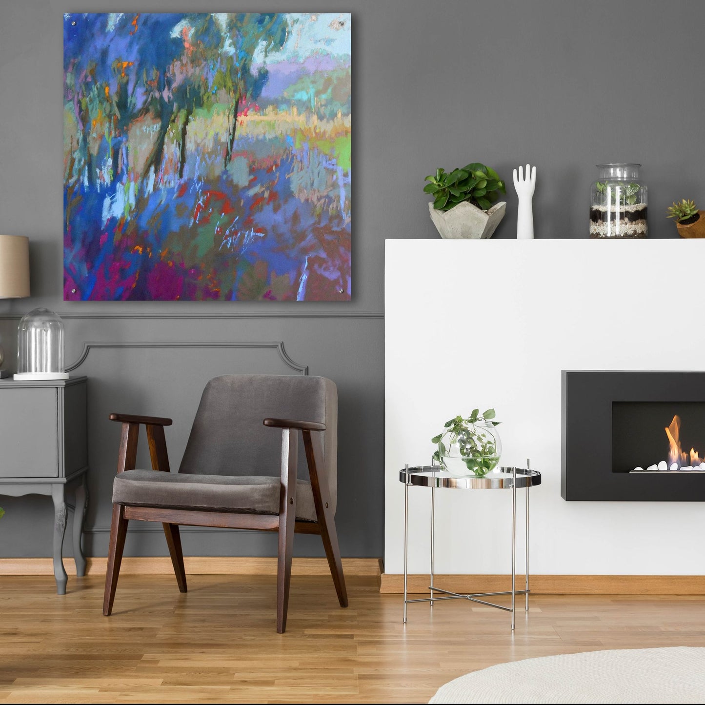 Epic Art ' Color Field 44' by Jane Schmidt, Acrylic Glass Wall Art,36x36