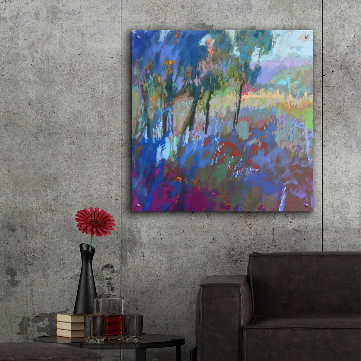 Epic Art ' Color Field 44' by Jane Schmidt, Acrylic Glass Wall Art,36x36