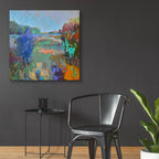 Epic Art ' Color Field 45' by Jane Schmidt, Acrylic Glass Wall Art,36x36