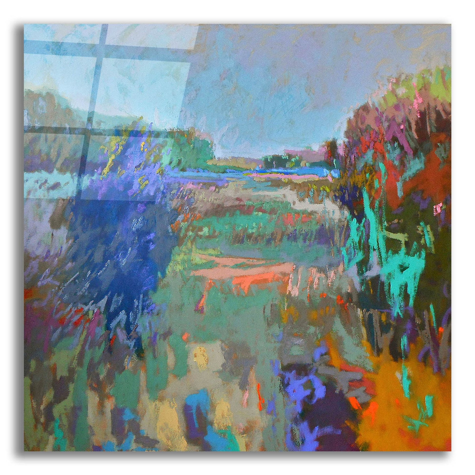 Epic Art ' Color Field 45' by Jane Schmidt, Acrylic Glass Wall Art