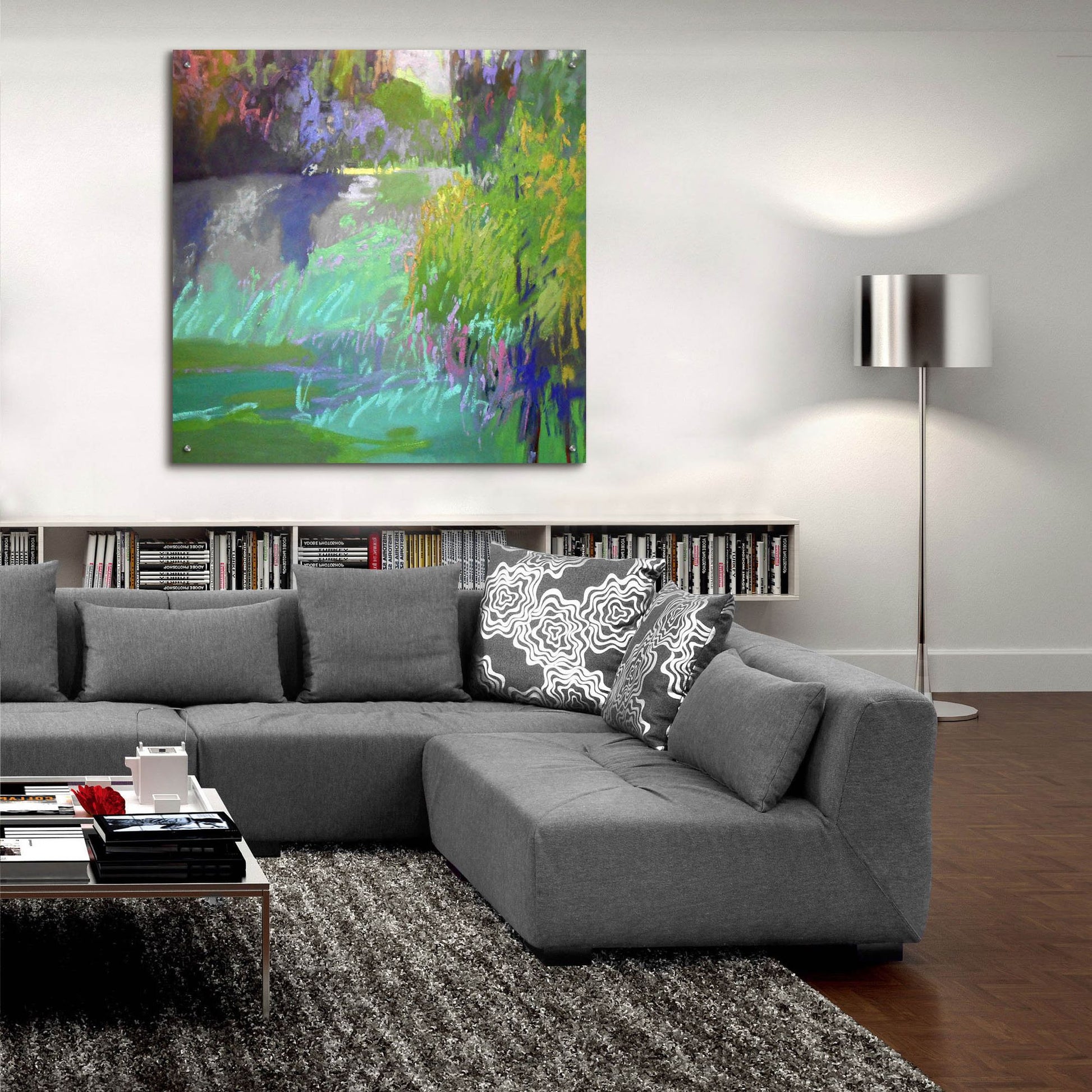 Epic Art ' Flowing Through' by Jane Schmidt, Acrylic Glass Wall Art,36x36