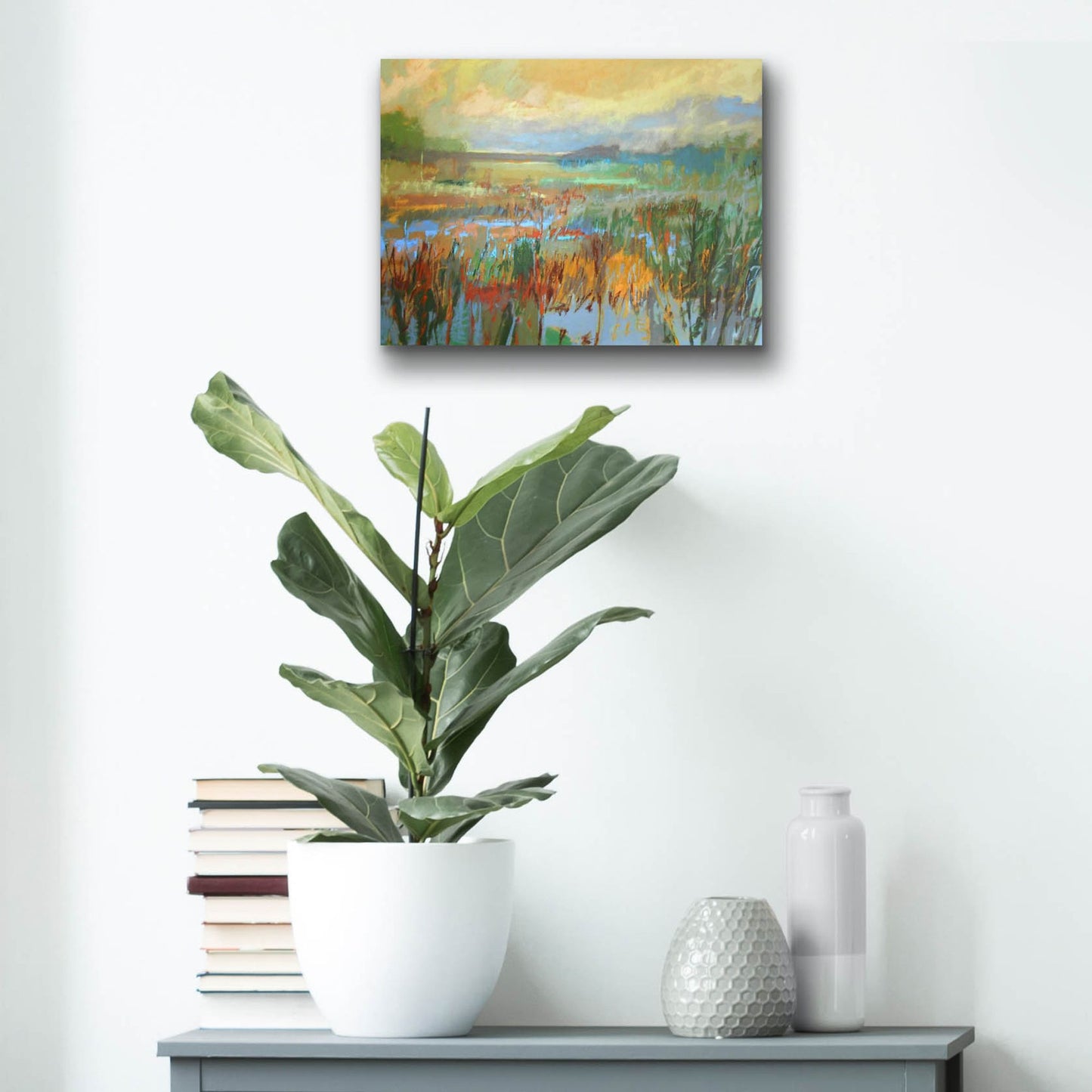 Epic Art ' Marsh in May' by Jane Schmidt, Acrylic Glass Wall Art,16x12