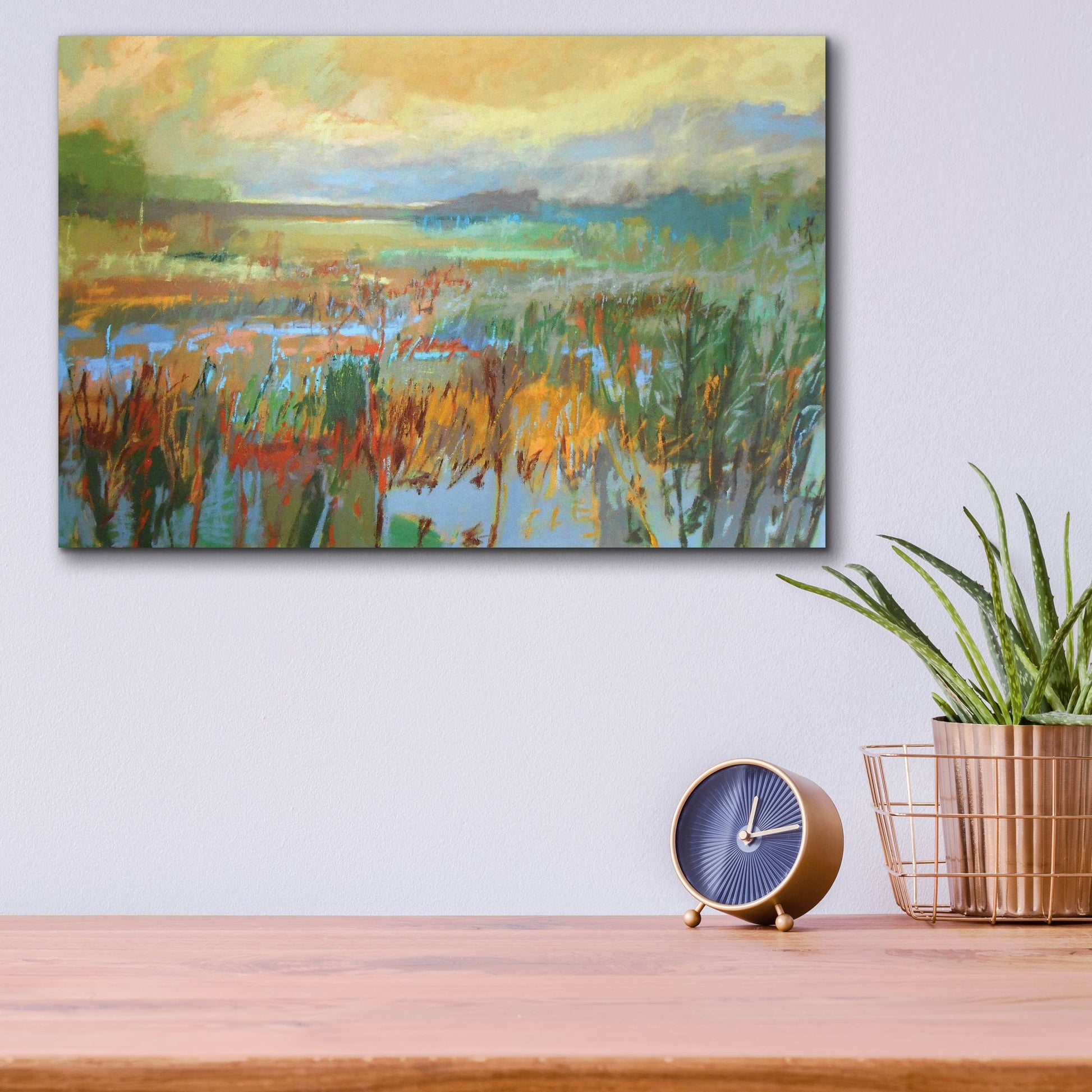 Epic Art ' Marsh in May' by Jane Schmidt, Acrylic Glass Wall Art,16x12