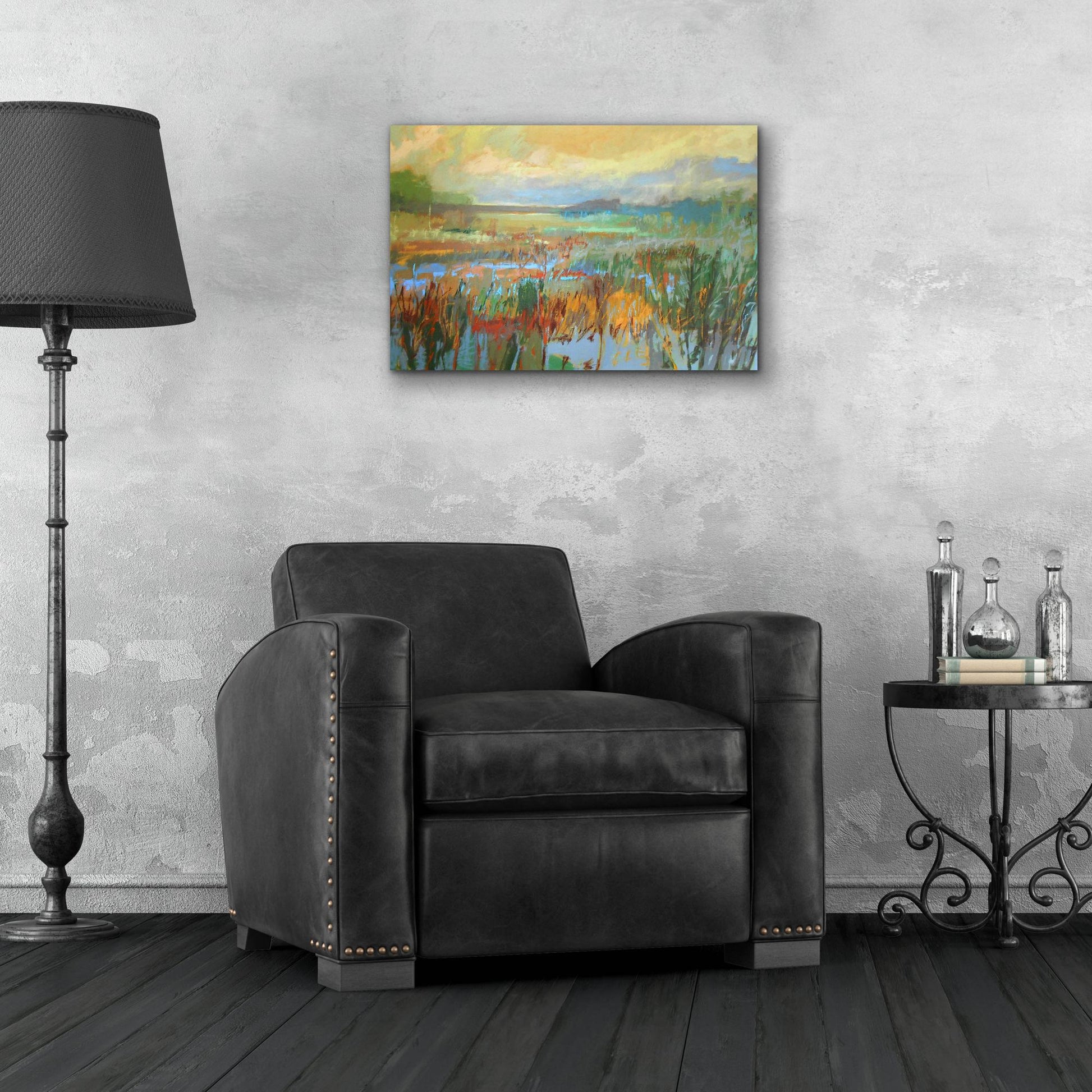 Epic Art ' Marsh in May' by Jane Schmidt, Acrylic Glass Wall Art,24x16