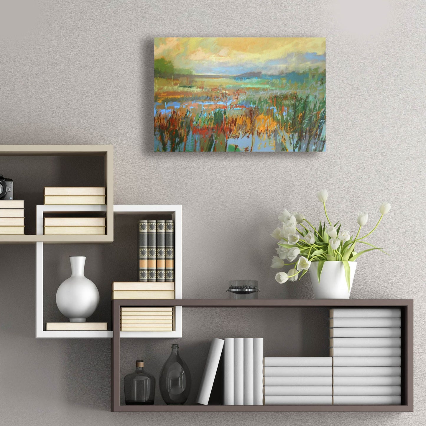 Epic Art ' Marsh in May' by Jane Schmidt, Acrylic Glass Wall Art,24x16