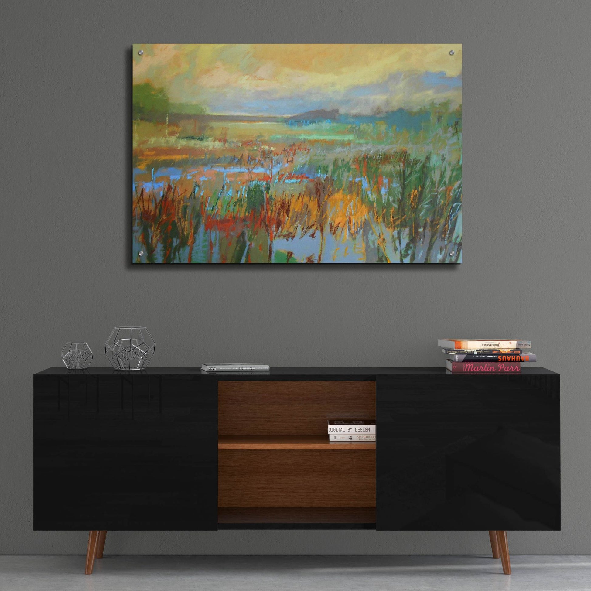 Epic Art ' Marsh in May' by Jane Schmidt, Acrylic Glass Wall Art,36x24