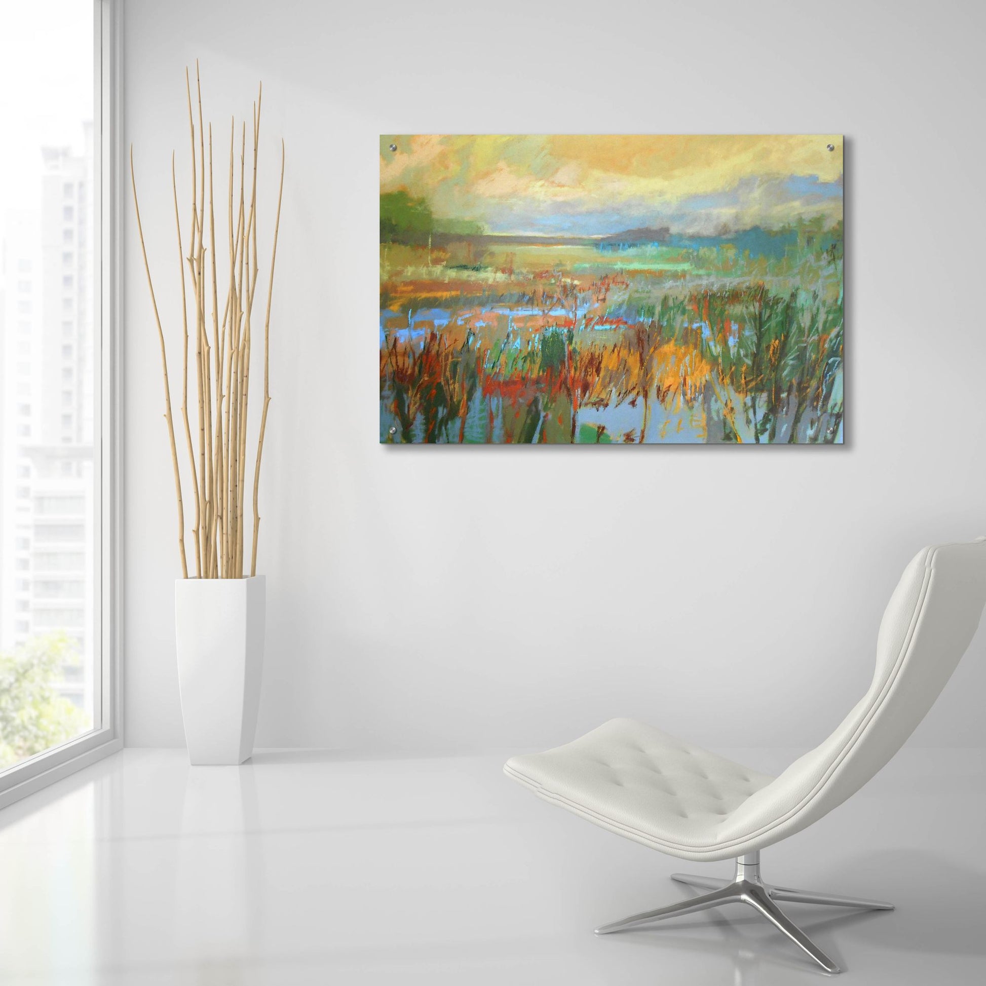 Epic Art ' Marsh in May' by Jane Schmidt, Acrylic Glass Wall Art,36x24