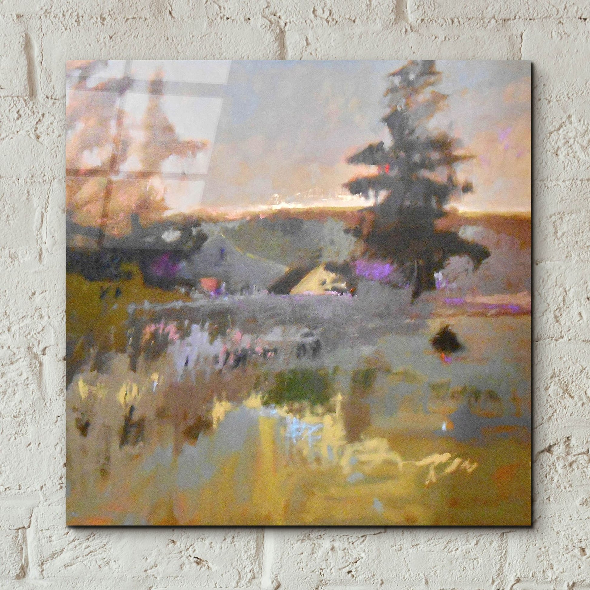 Epic Art ' Pastoral IX' by Jane Schmidt, Acrylic Glass Wall Art,12x12