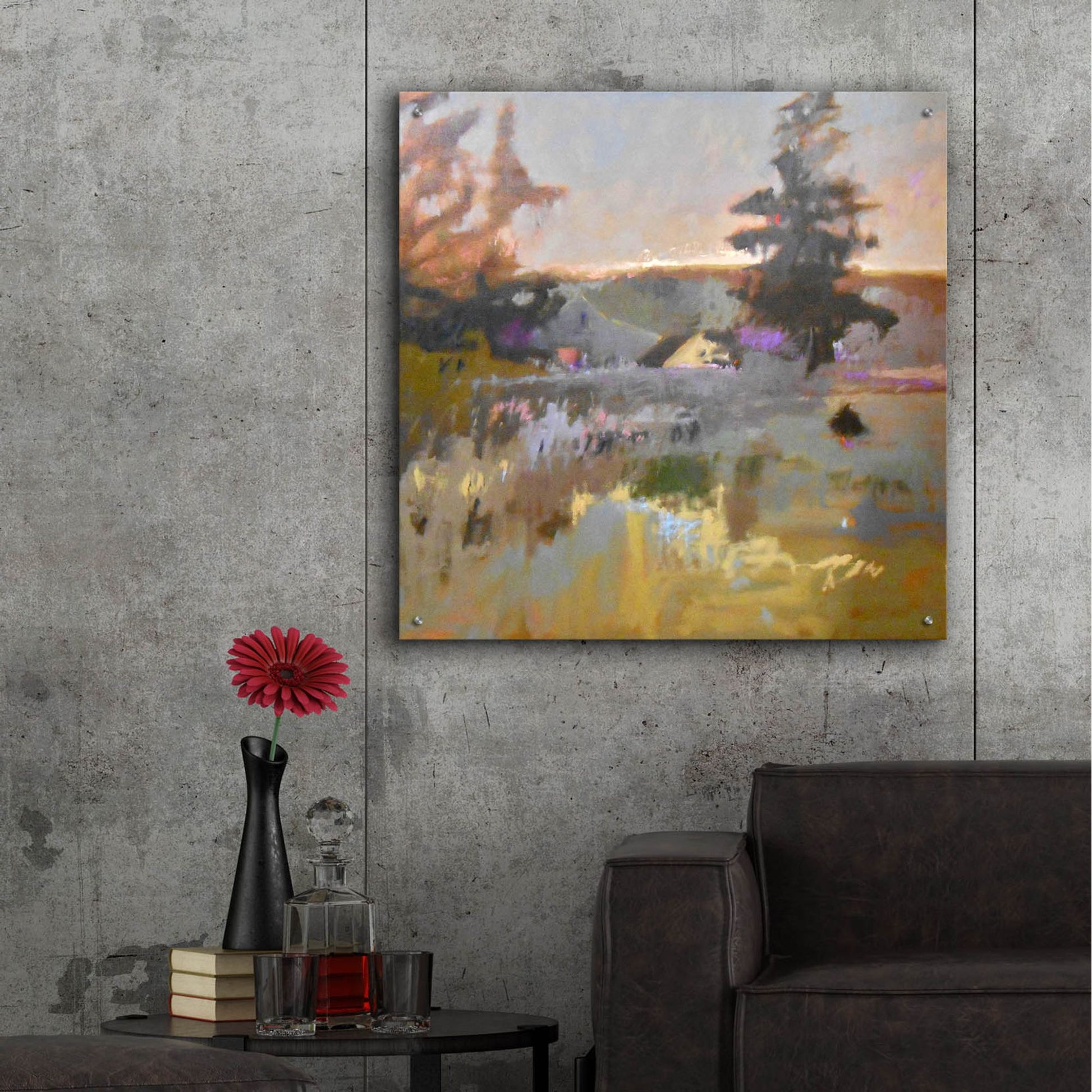 Epic Art ' Pastoral IX' by Jane Schmidt, Acrylic Glass Wall Art,36x36