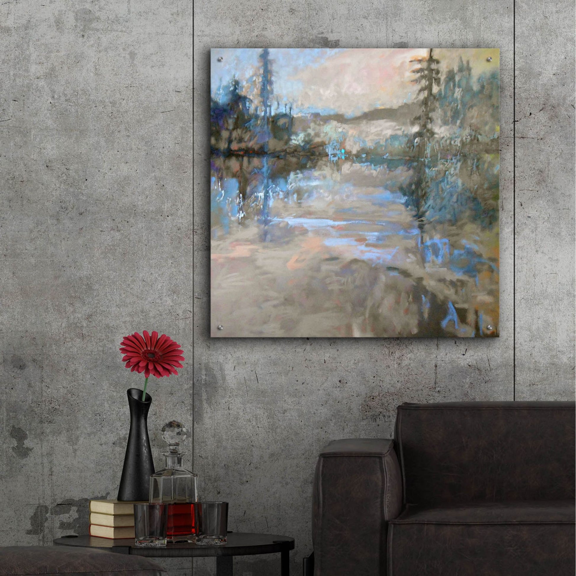 Epic Art ' River' by Jane Schmidt, Acrylic Glass Wall Art,36x36