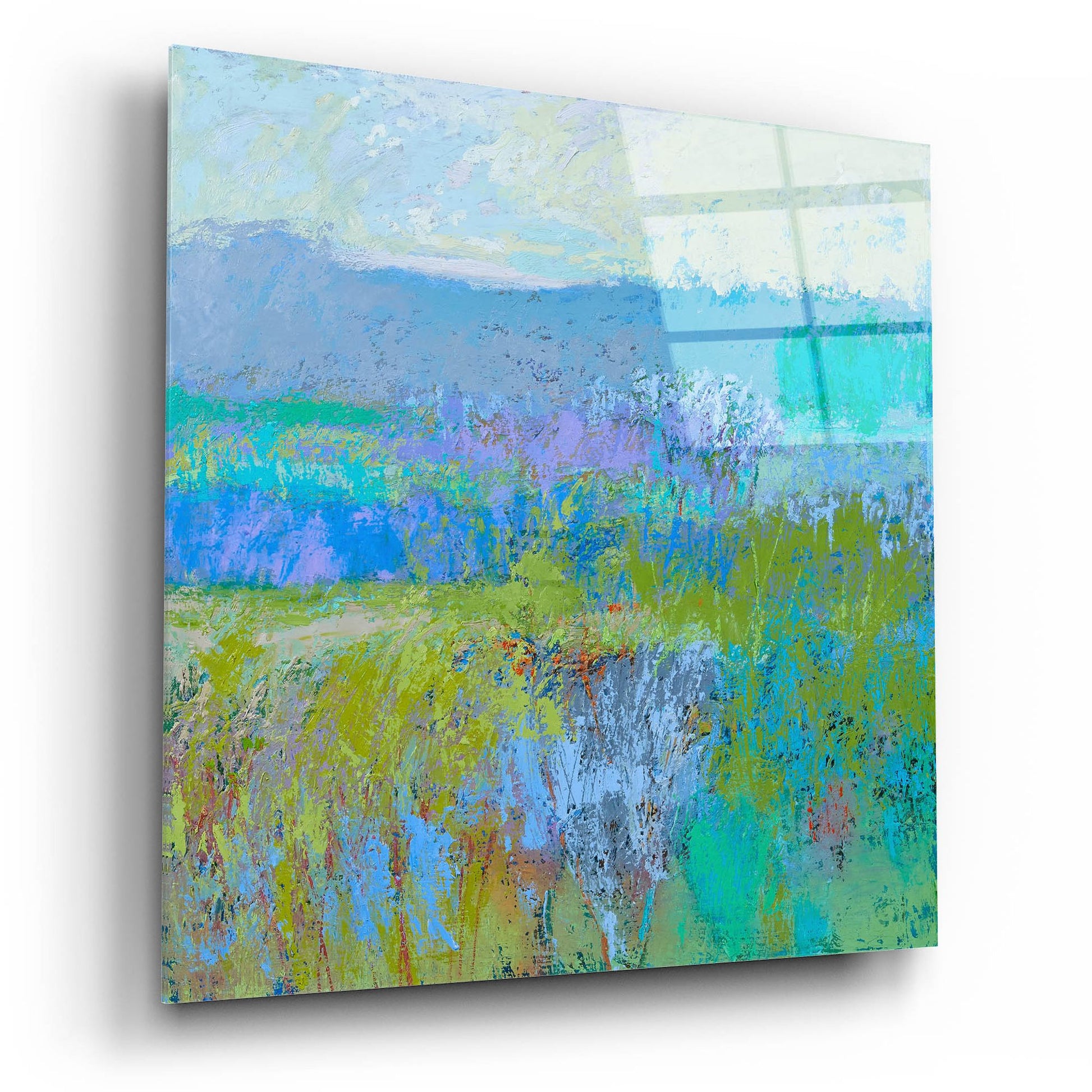 Epic Art ' Color Field 41' by Jane Schmidt, Acrylic Glass Wall Art,12x12