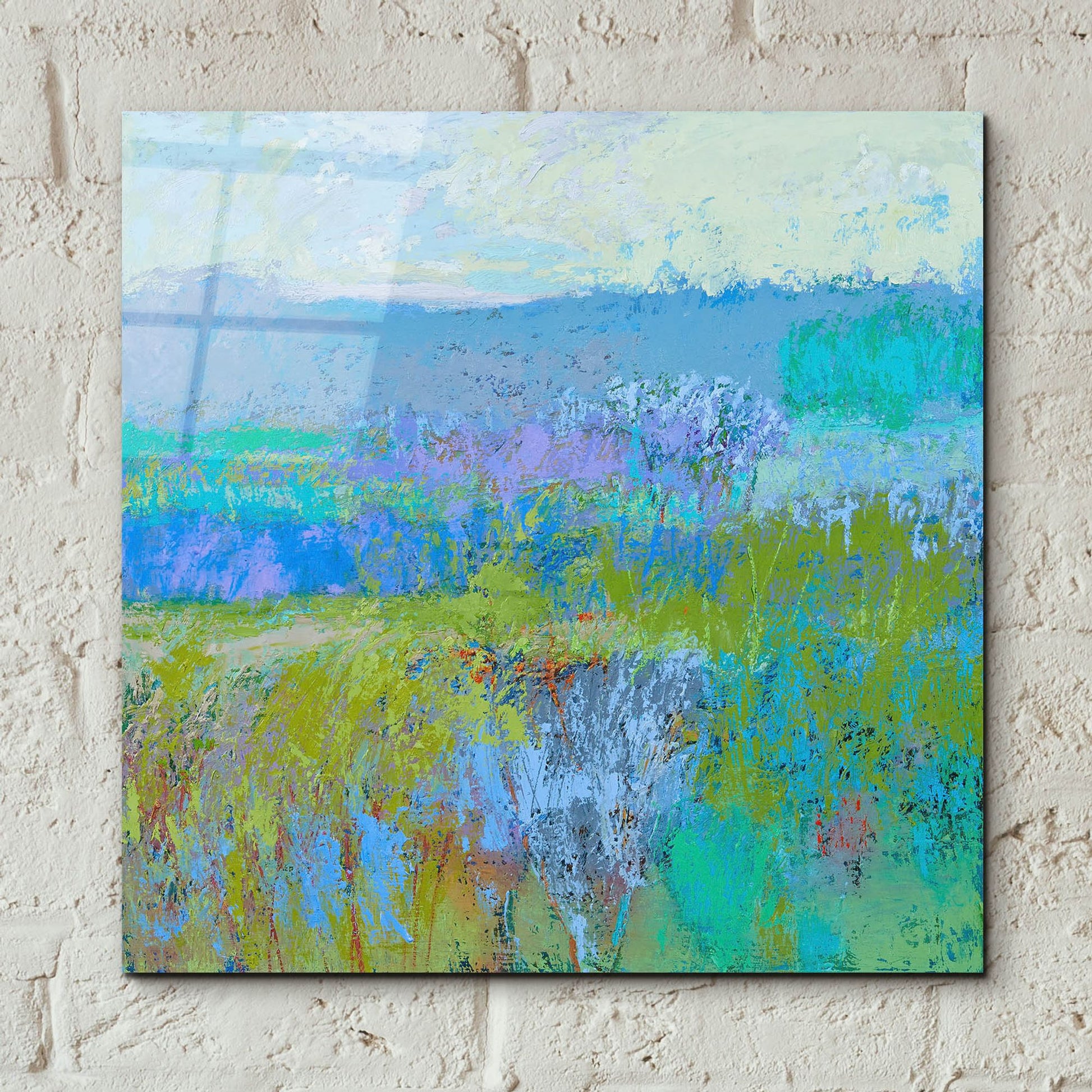 Epic Art ' Color Field 41' by Jane Schmidt, Acrylic Glass Wall Art,12x12