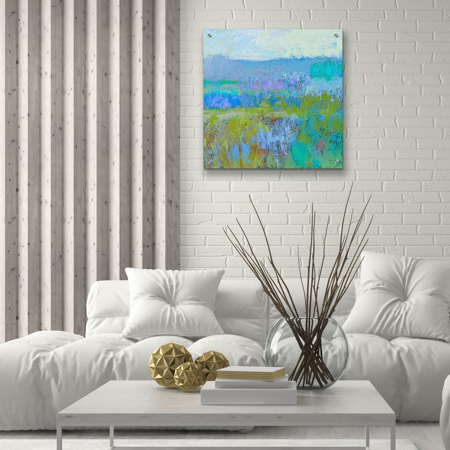 Epic Art ' Color Field 41' by Jane Schmidt, Acrylic Glass Wall Art,24x24