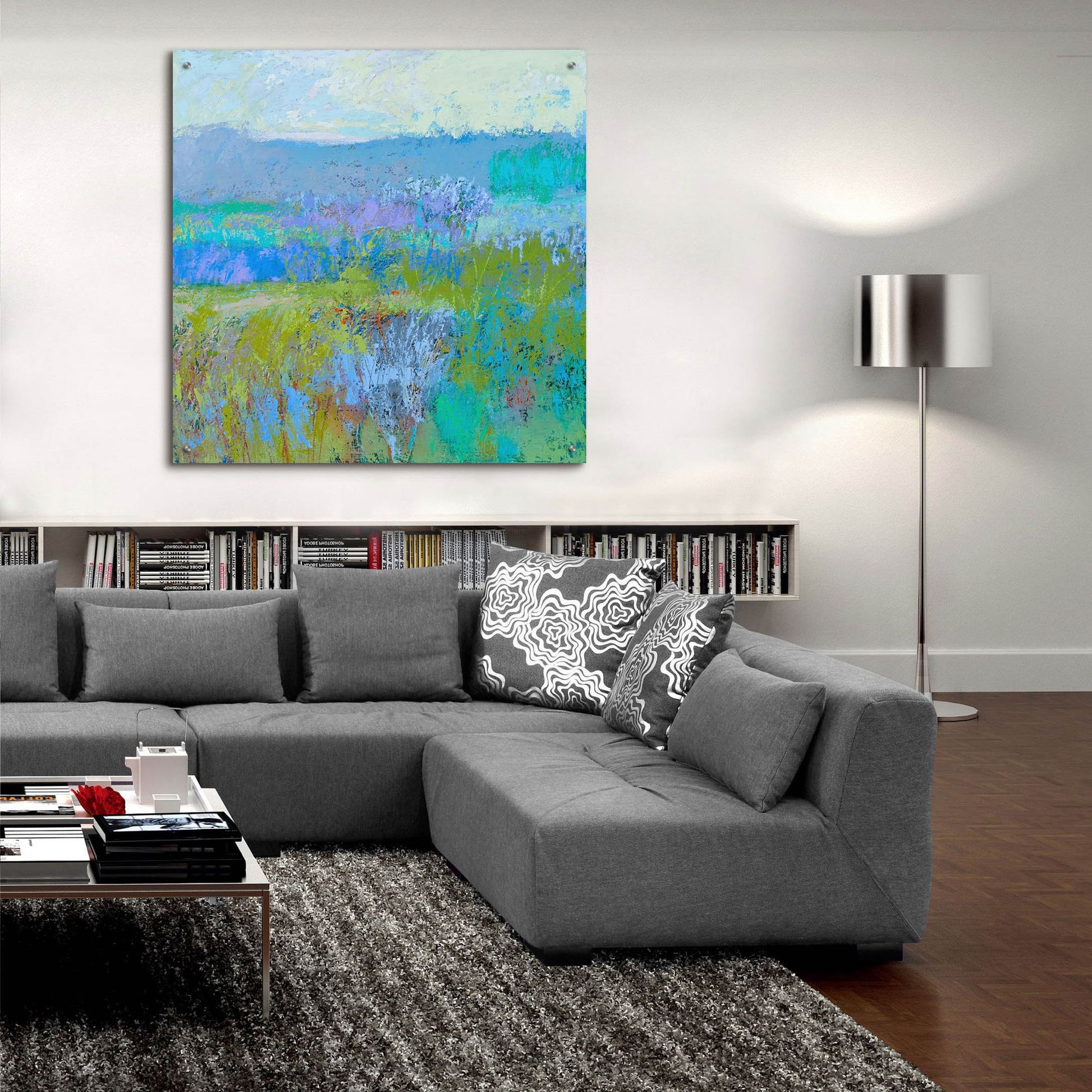 Epic Art ' Color Field 41' by Jane Schmidt, Acrylic Glass Wall Art,36x36