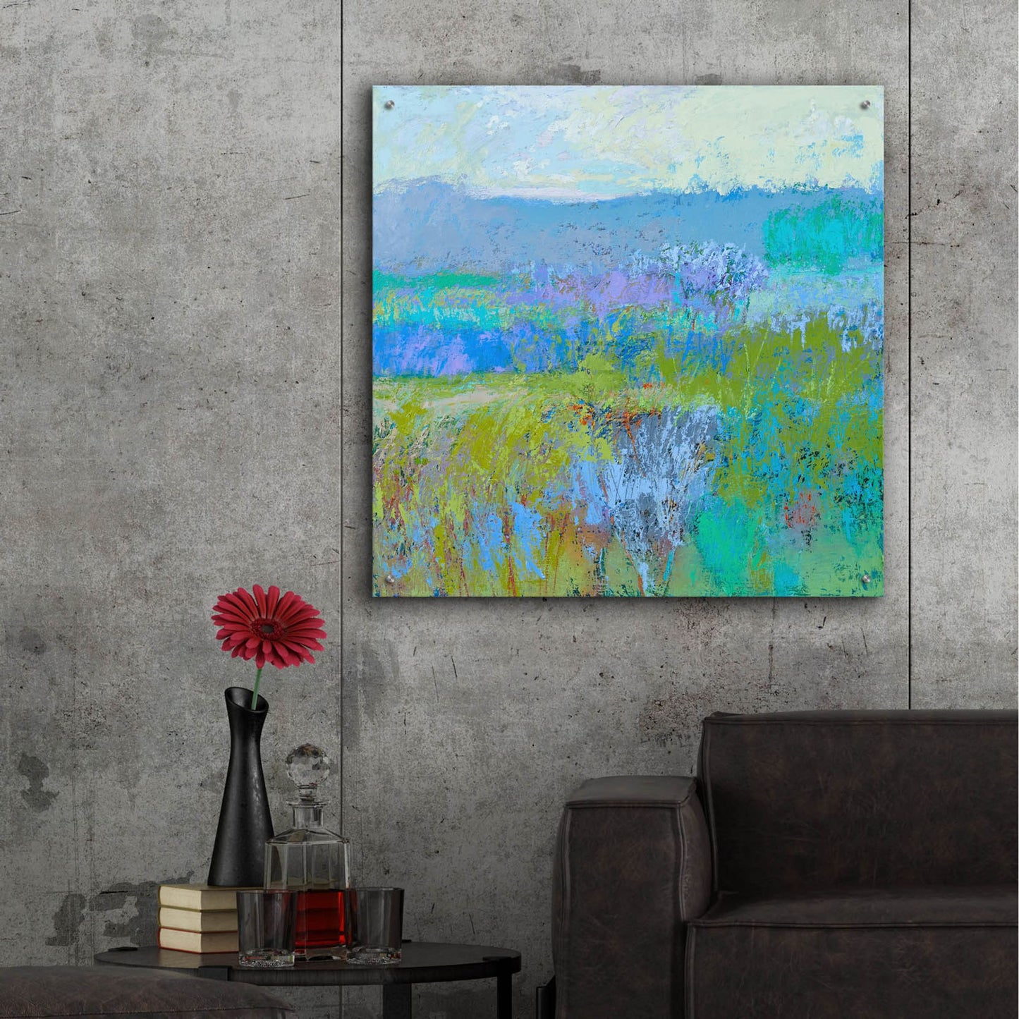 Epic Art ' Color Field 41' by Jane Schmidt, Acrylic Glass Wall Art,36x36