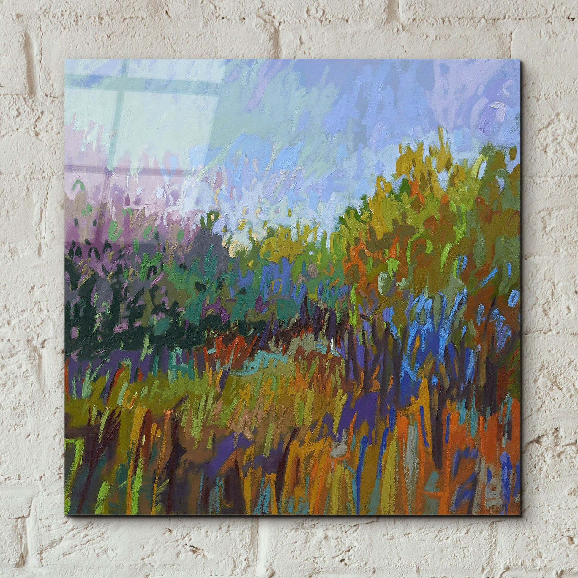 Epic Art ' Color Field 62' by Jane Schmidt, Acrylic Glass Wall Art,12x12