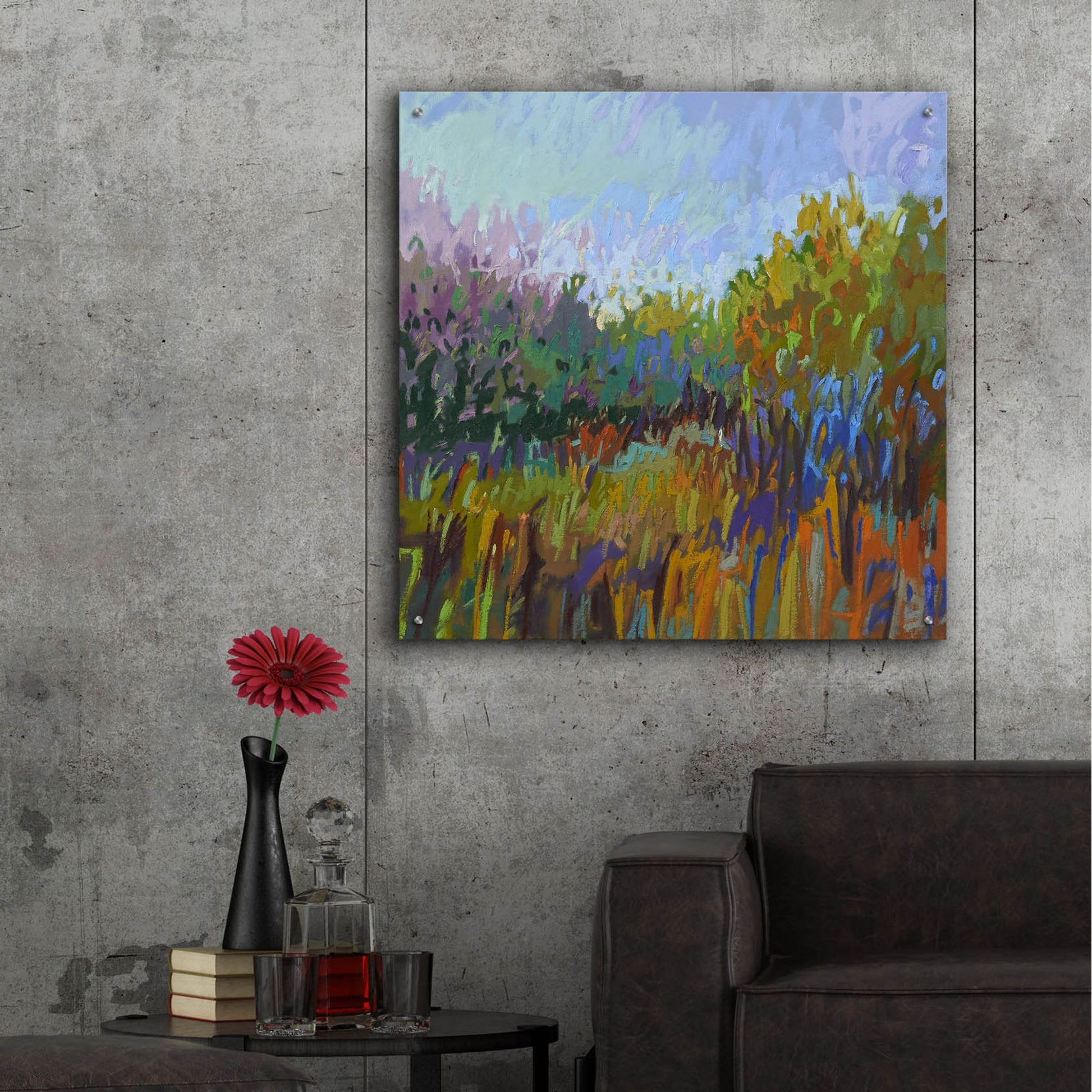 Epic Art ' Color Field 62' by Jane Schmidt, Acrylic Glass Wall Art,36x36