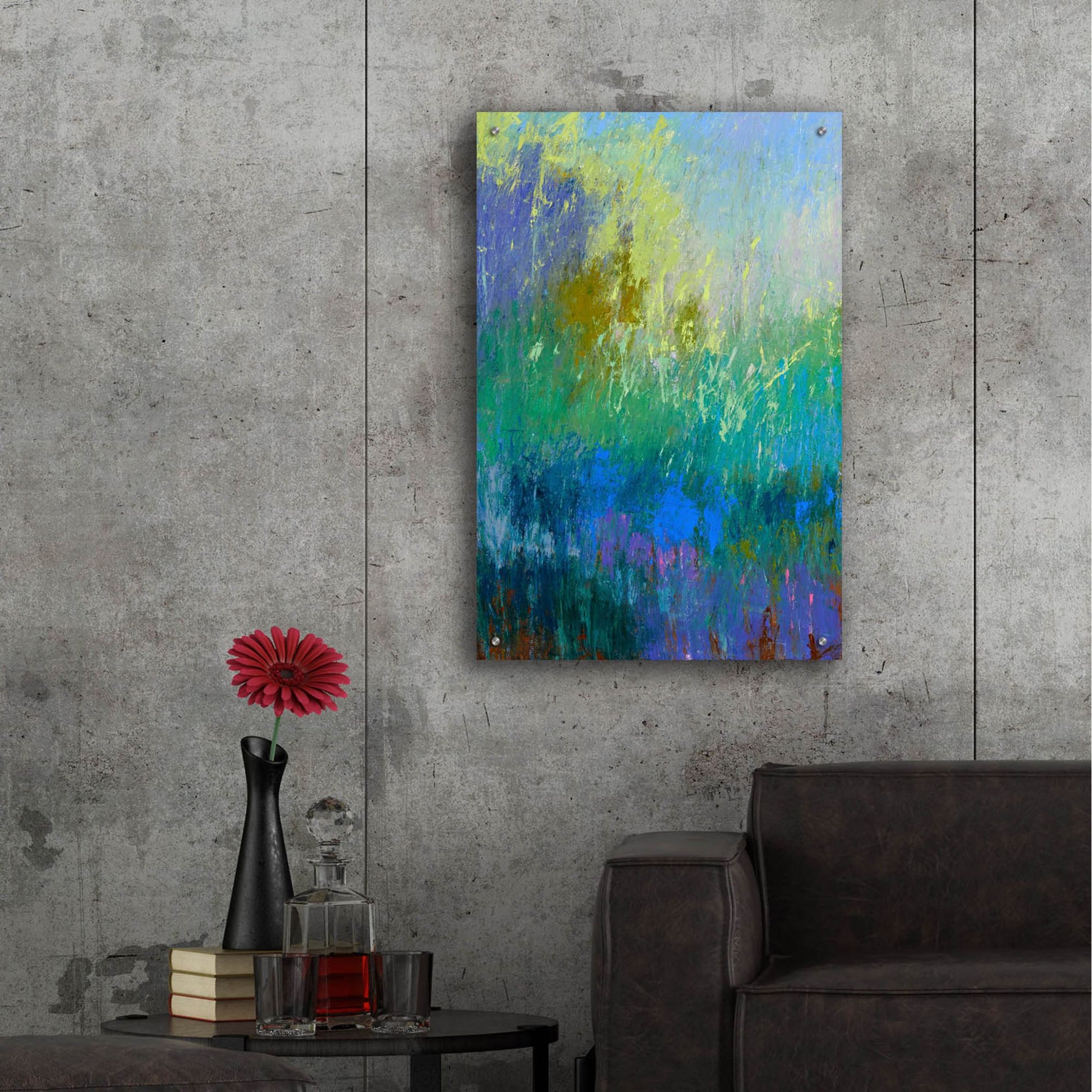 Epic Art ' Landscape Within, Left' by Jane Schmidt, Acrylic Glass Wall Art,24x36