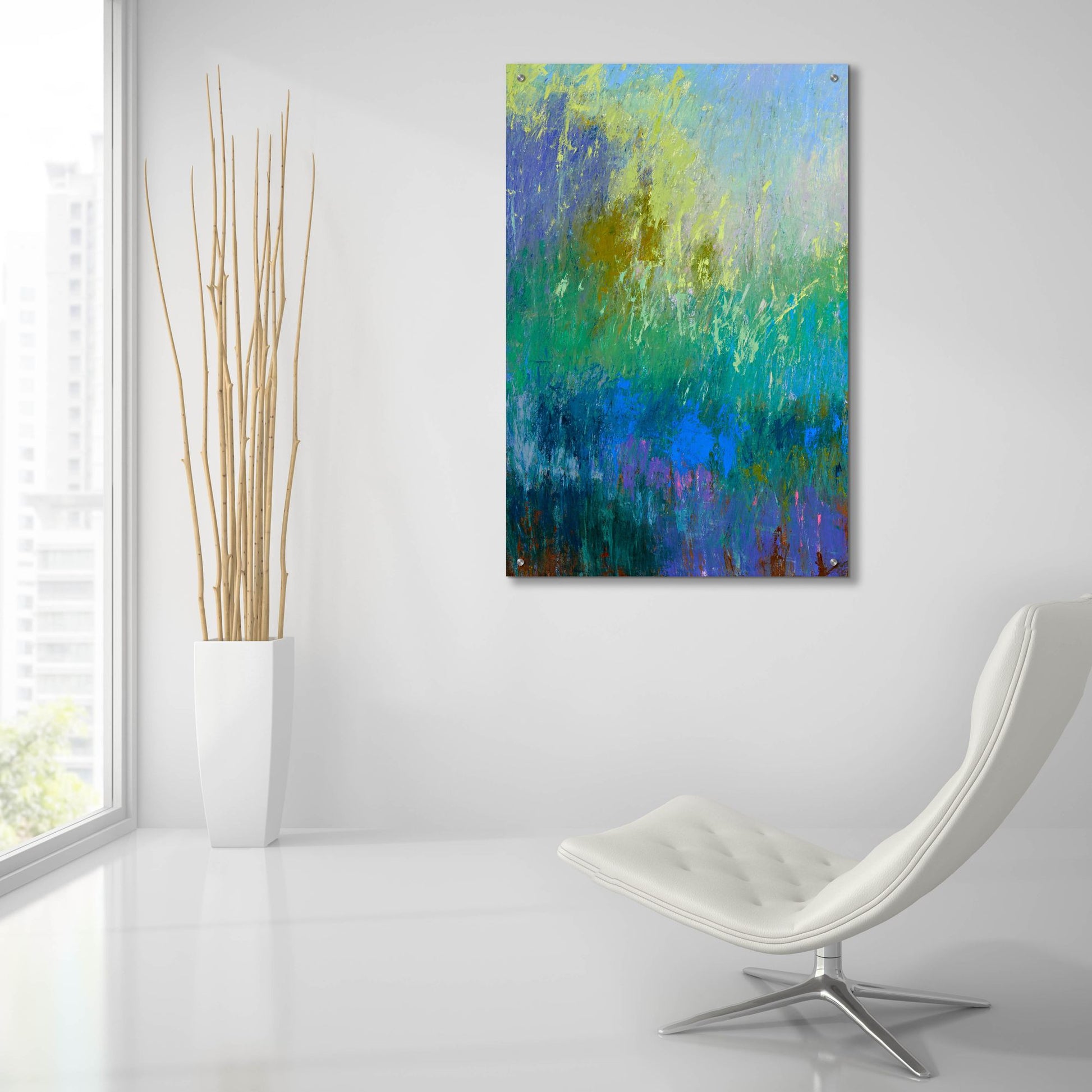 Epic Art ' Landscape Within, Left' by Jane Schmidt, Acrylic Glass Wall Art,24x36