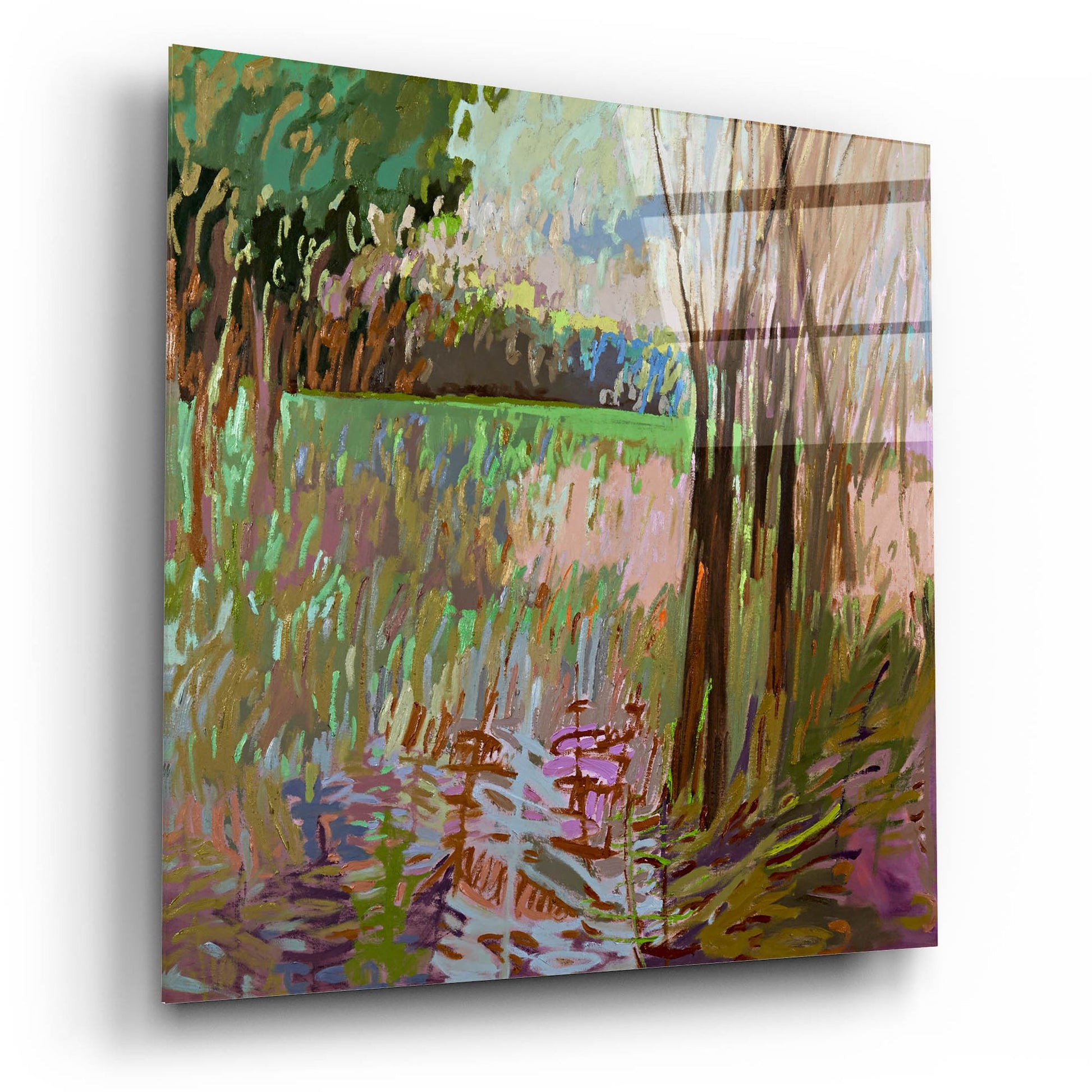 Epic Art ' View from the Roadside' by Jane Schmidt, Acrylic Glass Wall Art,12x12