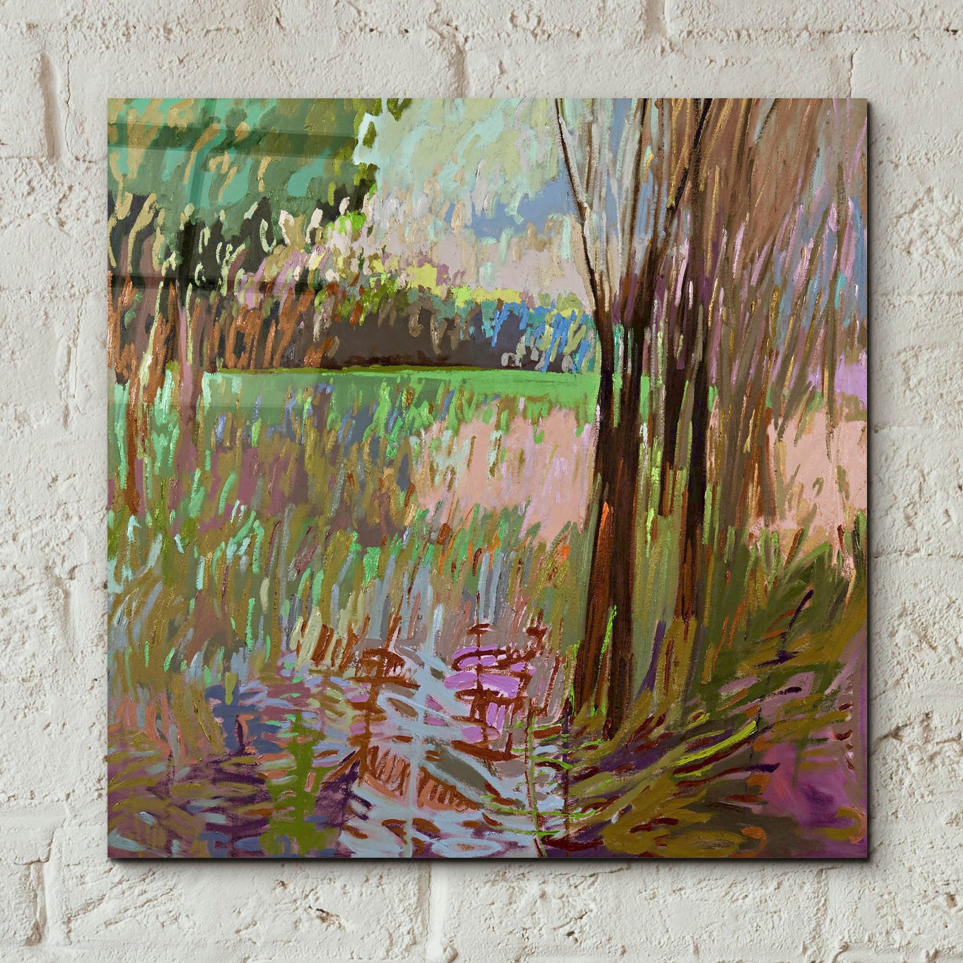 Epic Art ' View from the Roadside' by Jane Schmidt, Acrylic Glass Wall Art,12x12