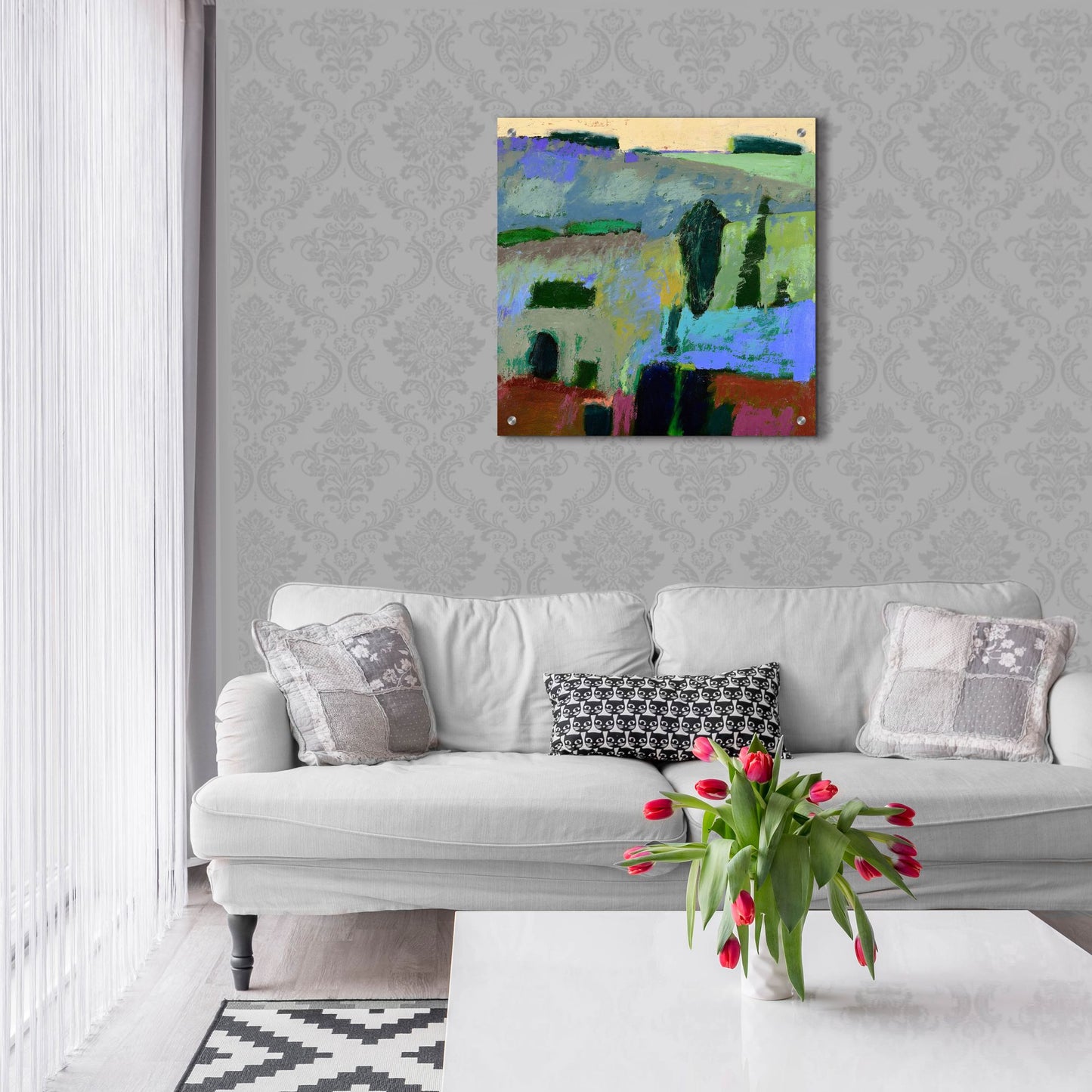 Epic Art ' From What I Heard' by Jane Schmidt, Acrylic Glass Wall Art,24x24
