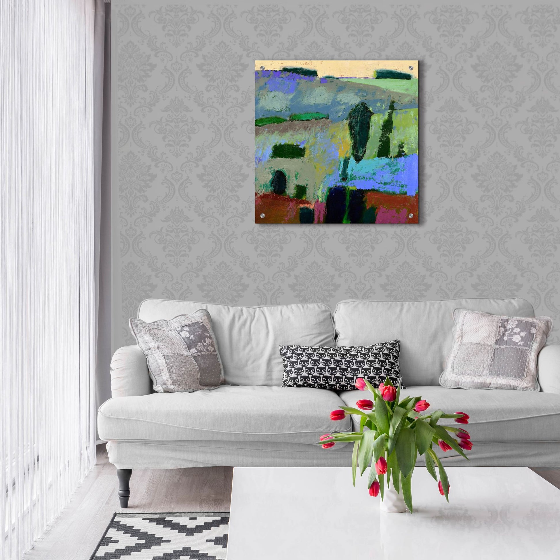 Epic Art ' From What I Heard' by Jane Schmidt, Acrylic Glass Wall Art,24x24