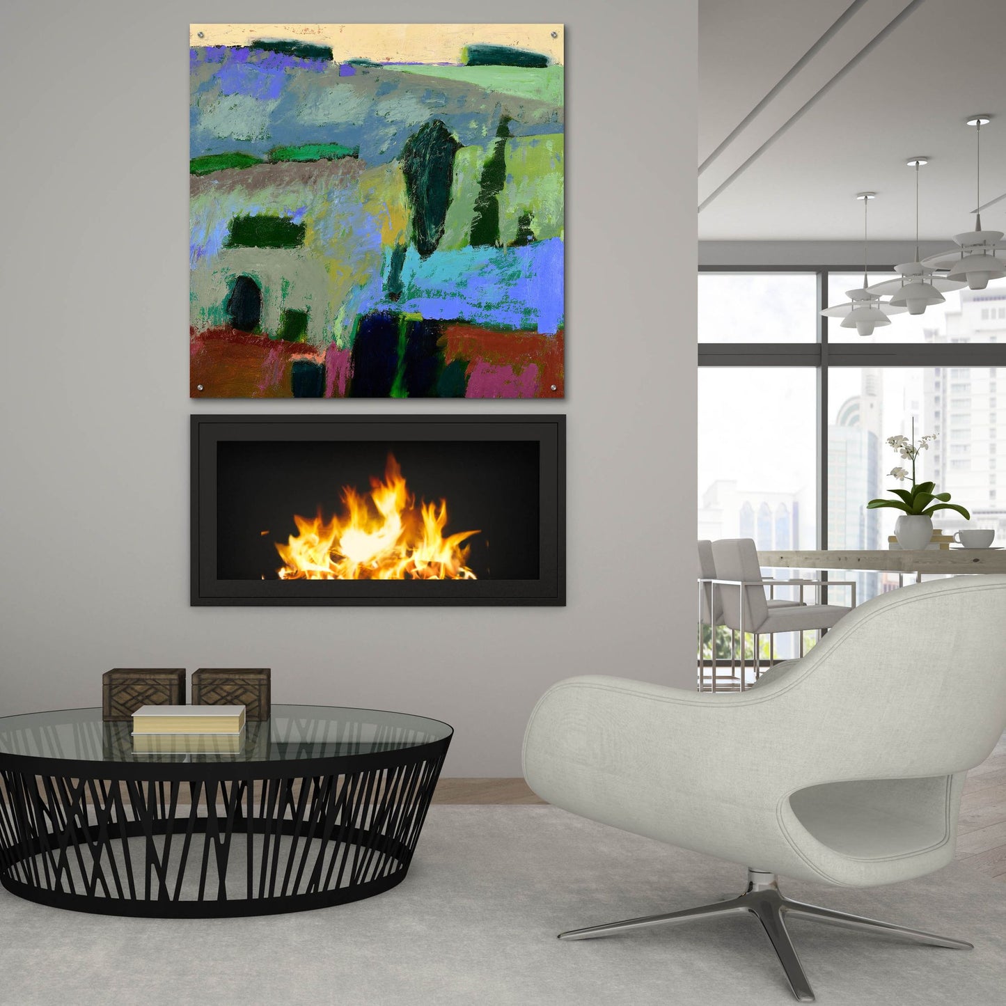 Epic Art ' From What I Heard' by Jane Schmidt, Acrylic Glass Wall Art,36x36