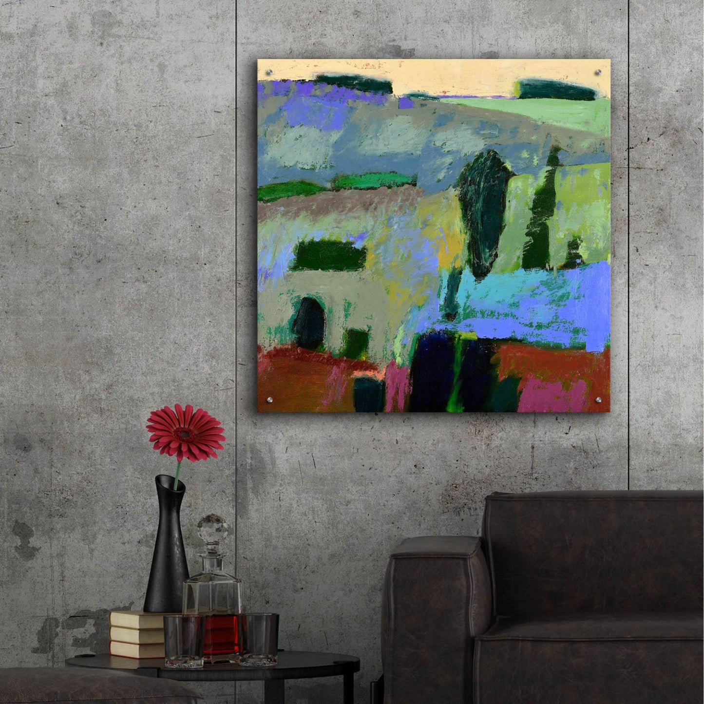 Epic Art ' From What I Heard' by Jane Schmidt, Acrylic Glass Wall Art,36x36