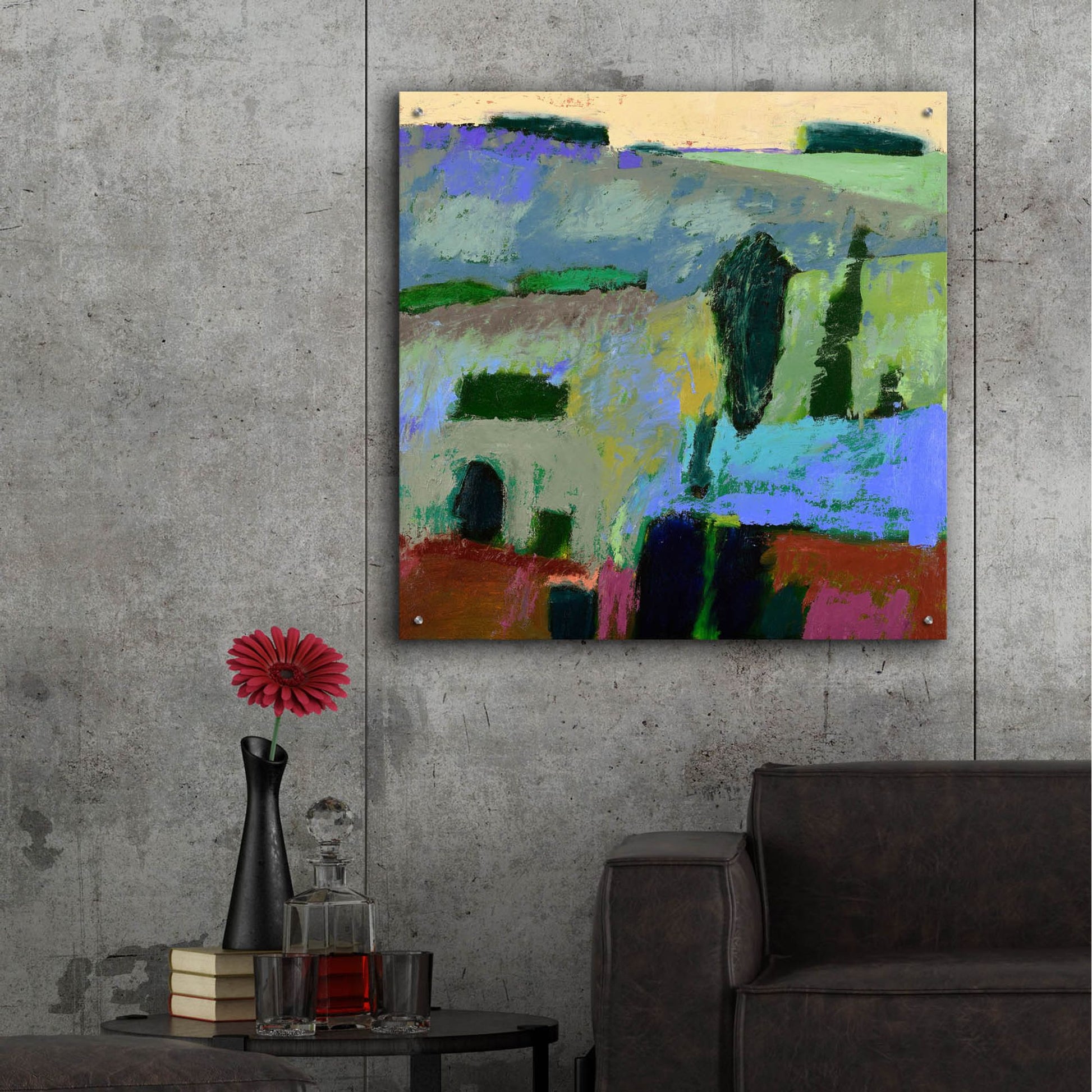 Epic Art ' From What I Heard' by Jane Schmidt, Acrylic Glass Wall Art,36x36