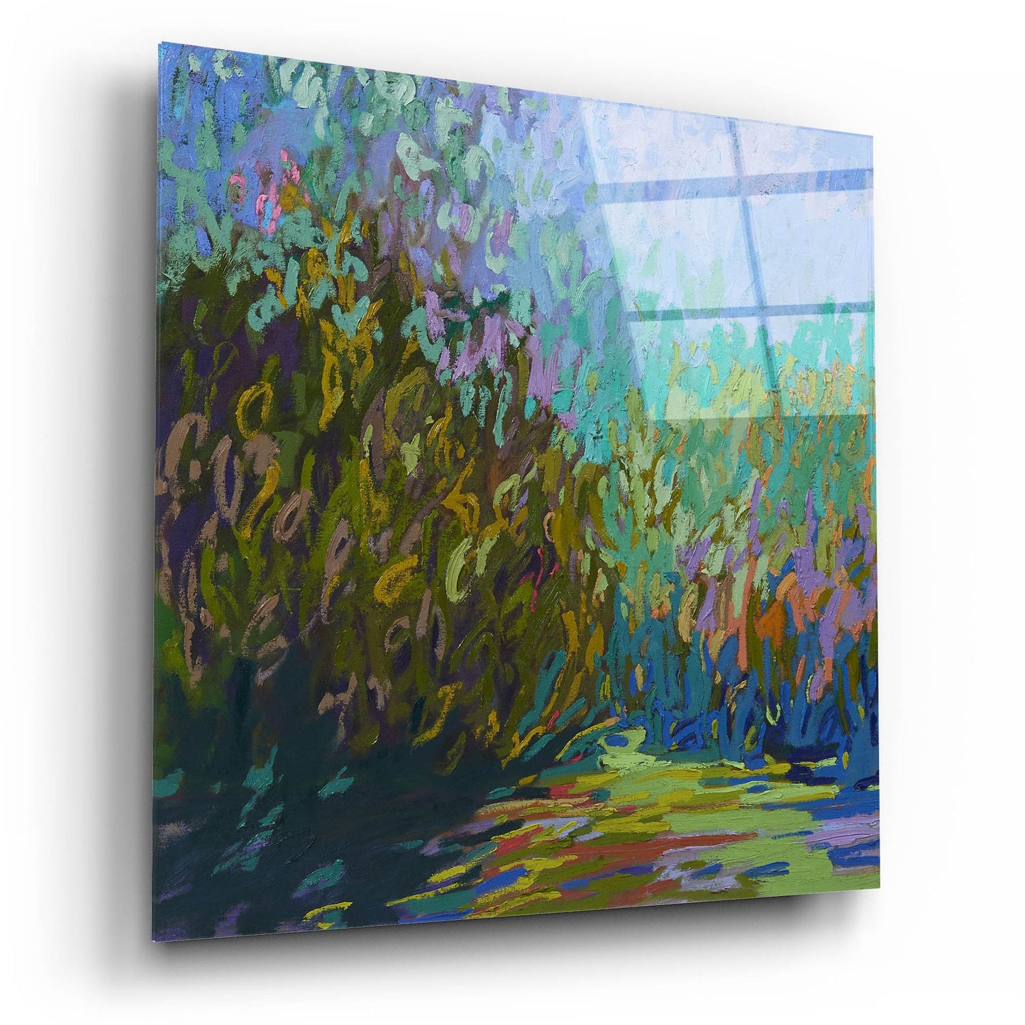 Epic Art ' Colorfield #60' by Jane Schmidt, Acrylic Glass Wall Art,12x12