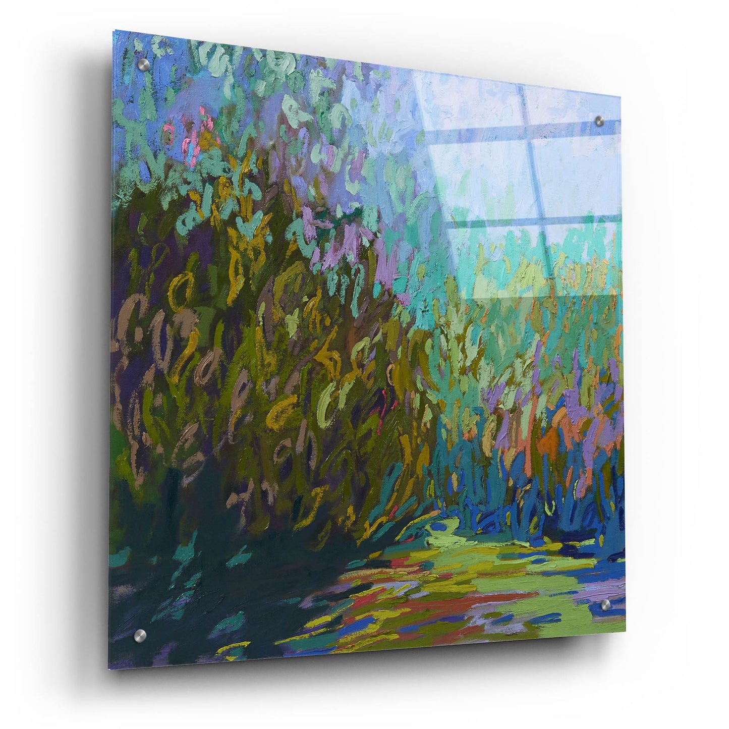 Epic Art ' Colorfield #60' by Jane Schmidt, Acrylic Glass Wall Art,24x24