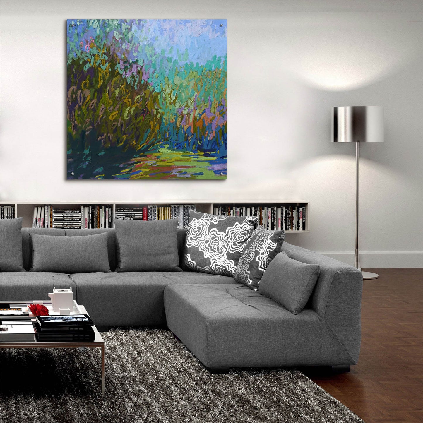 Epic Art ' Colorfield #60' by Jane Schmidt, Acrylic Glass Wall Art,36x36