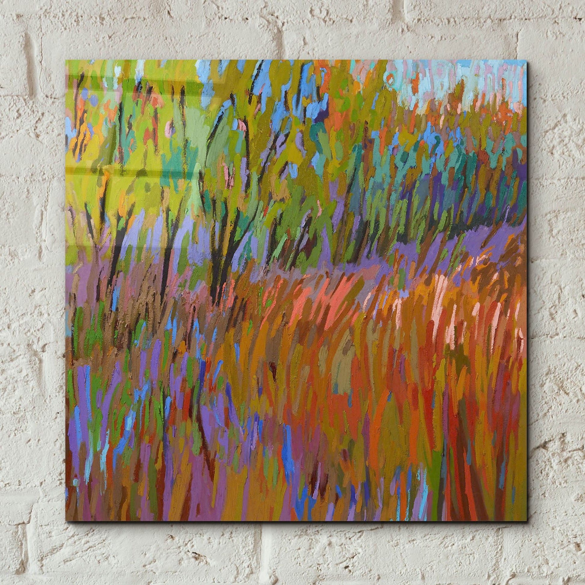 Epic Art ' Pastoral XVII' by Jane Schmidt, Acrylic Glass Wall Art,12x12